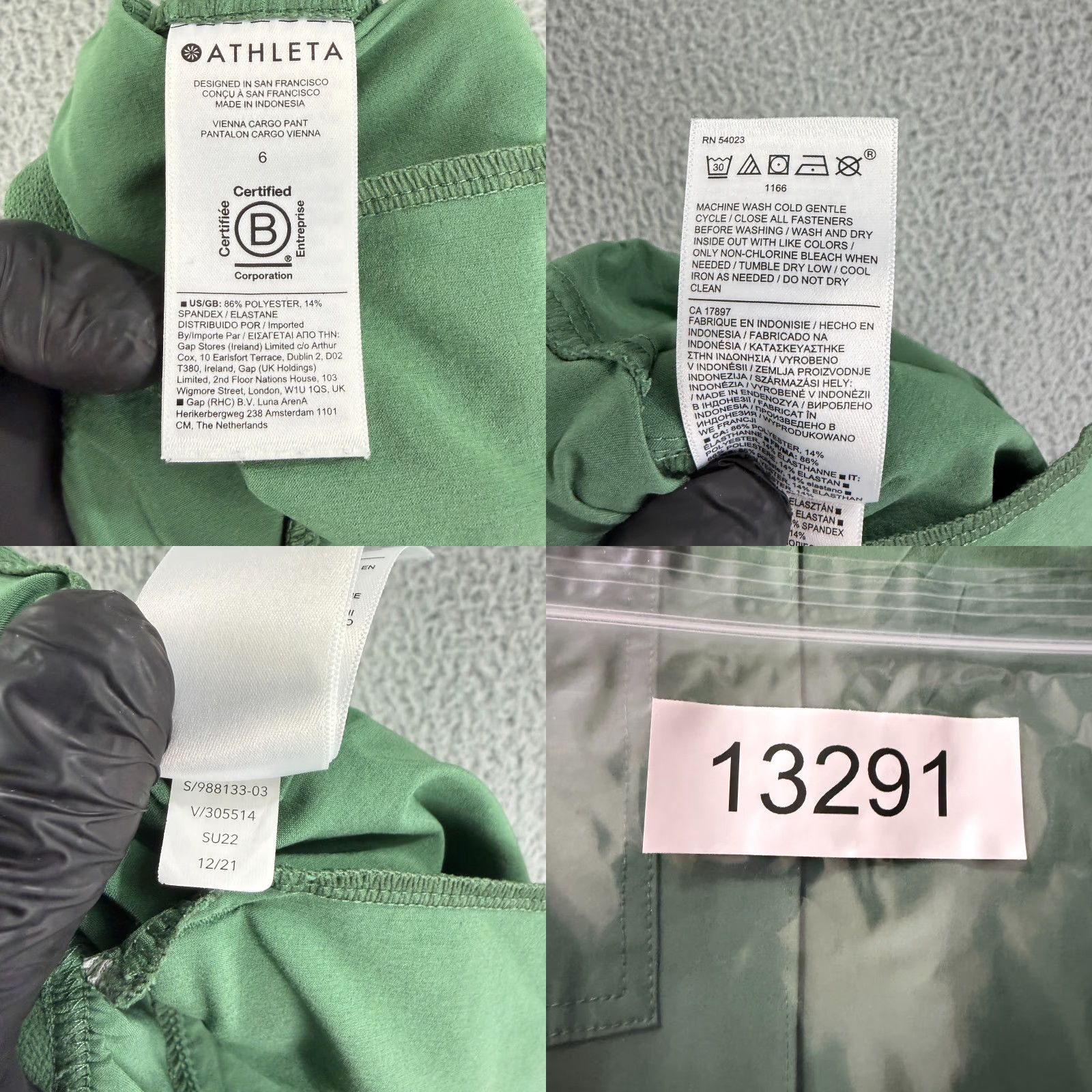 Athleta Athleta Vienna Cargo Pant Womens Size 6 Green Wide-Leg Pull On High-Rise Casual Shirt? Size 28" / US 6 / IT 42 - 9 Thumbnail