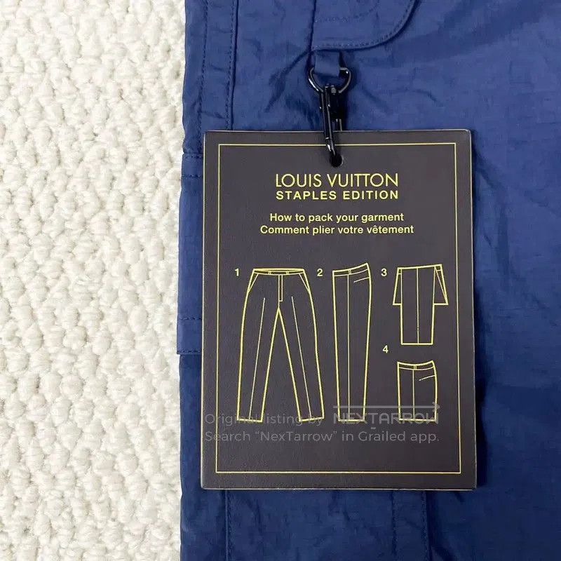 Louis Vuitton Louis Vuitton Navy Nylon Logo Casual Pants . Size US 32 / EU 48 - 5 Thumbnail