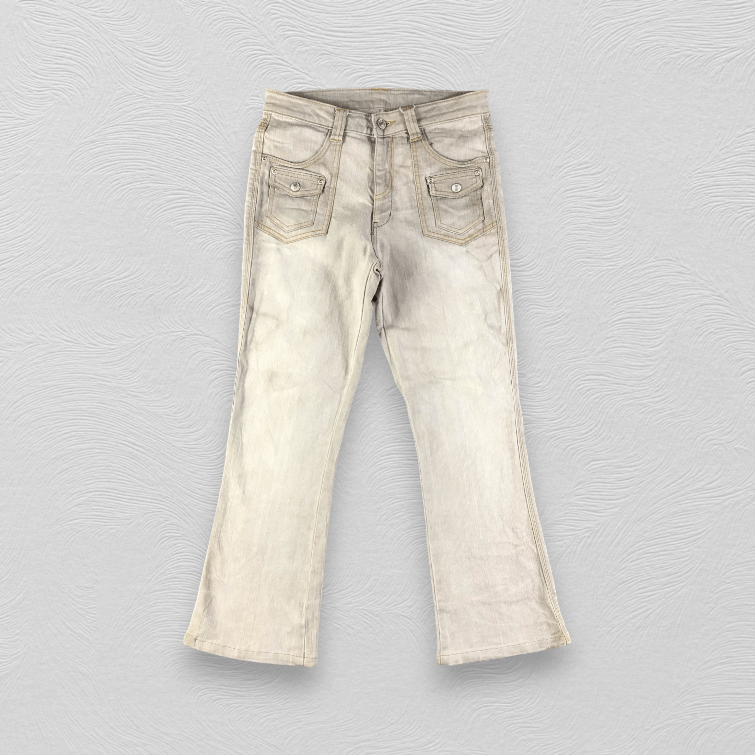 Japanese Brand Japanese Bush Pants Jeans Faded Gray Denim KJ1619 Size US 27 - 1 Thumbnail
