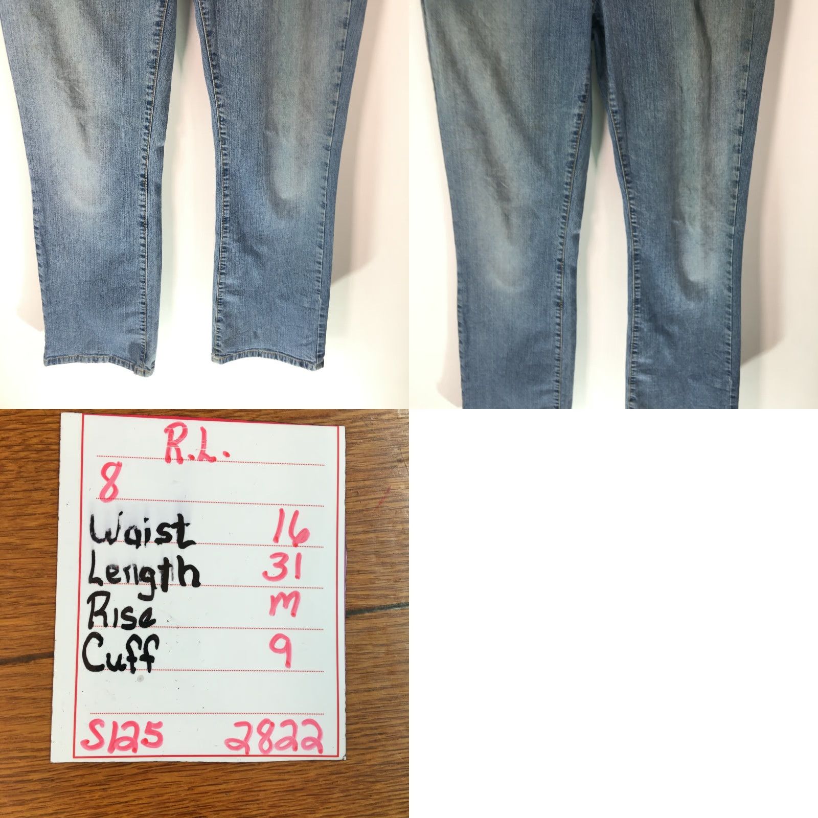 Ralph Lauren Ralph Lauren Jeans Womens Casual Flat Front Straight Blue Denim Size 8 - 31 Inseam 5-Pocket Belt Loops Regular Rise Mid Size 30" / US 8 / IT 44 - 8 Thumbnail