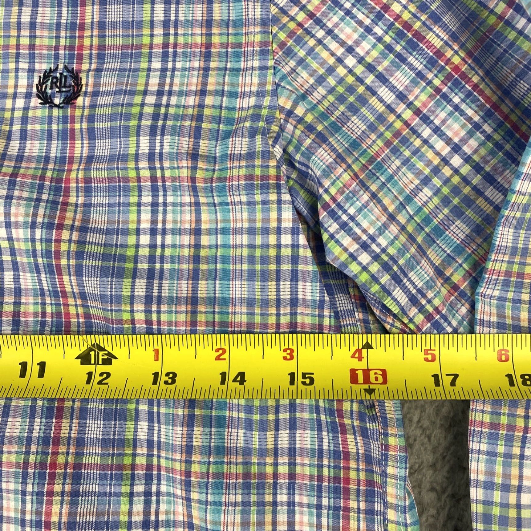 Polo Ralph Lauren Polo Ralph Lauren Dress Shirt Plaid Long Sleeve Teens 14R Multicolor Logo Button-Up Size 36R - 5 Thumbnail