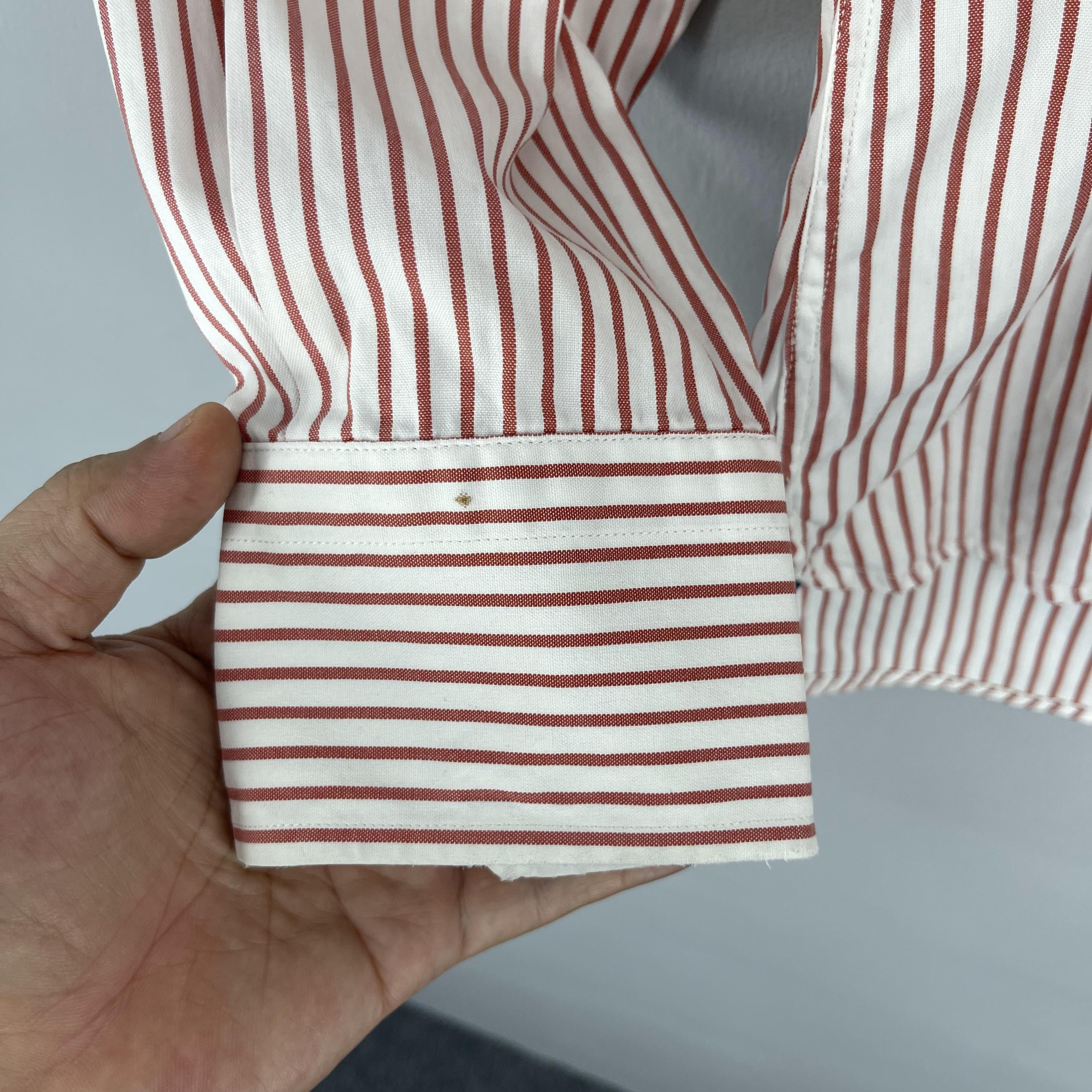 Tommy Hilfiger Vintage TOMMY HILFIGER Vertical Red/White Stripes Flannel Size US M / EU 48-50 / 2 - 9 Thumbnail