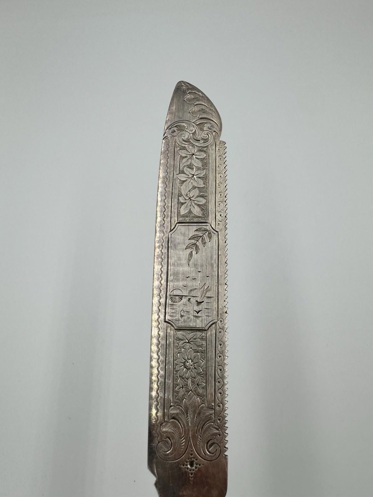Other Victorian Mother of Pearl Fruit Cake Bread Knife Sterling Si Size ONE SIZE - 3 Thumbnail