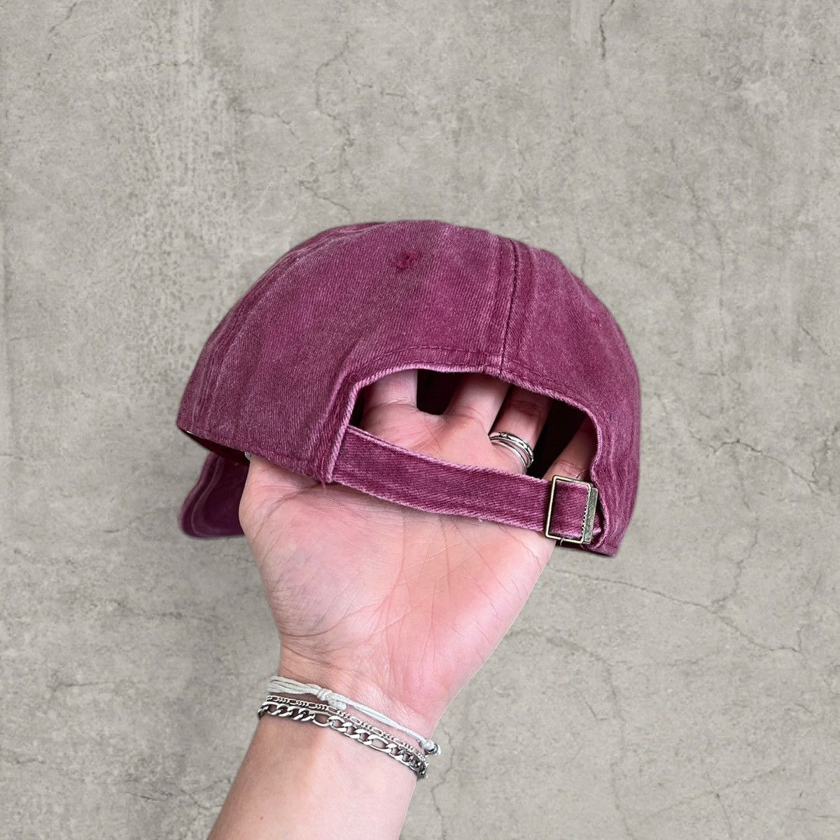 Japanese Brand 90s vintage style cap, burgundy cap, yellow logo. One size Size ONE SIZE - 3 Thumbnail