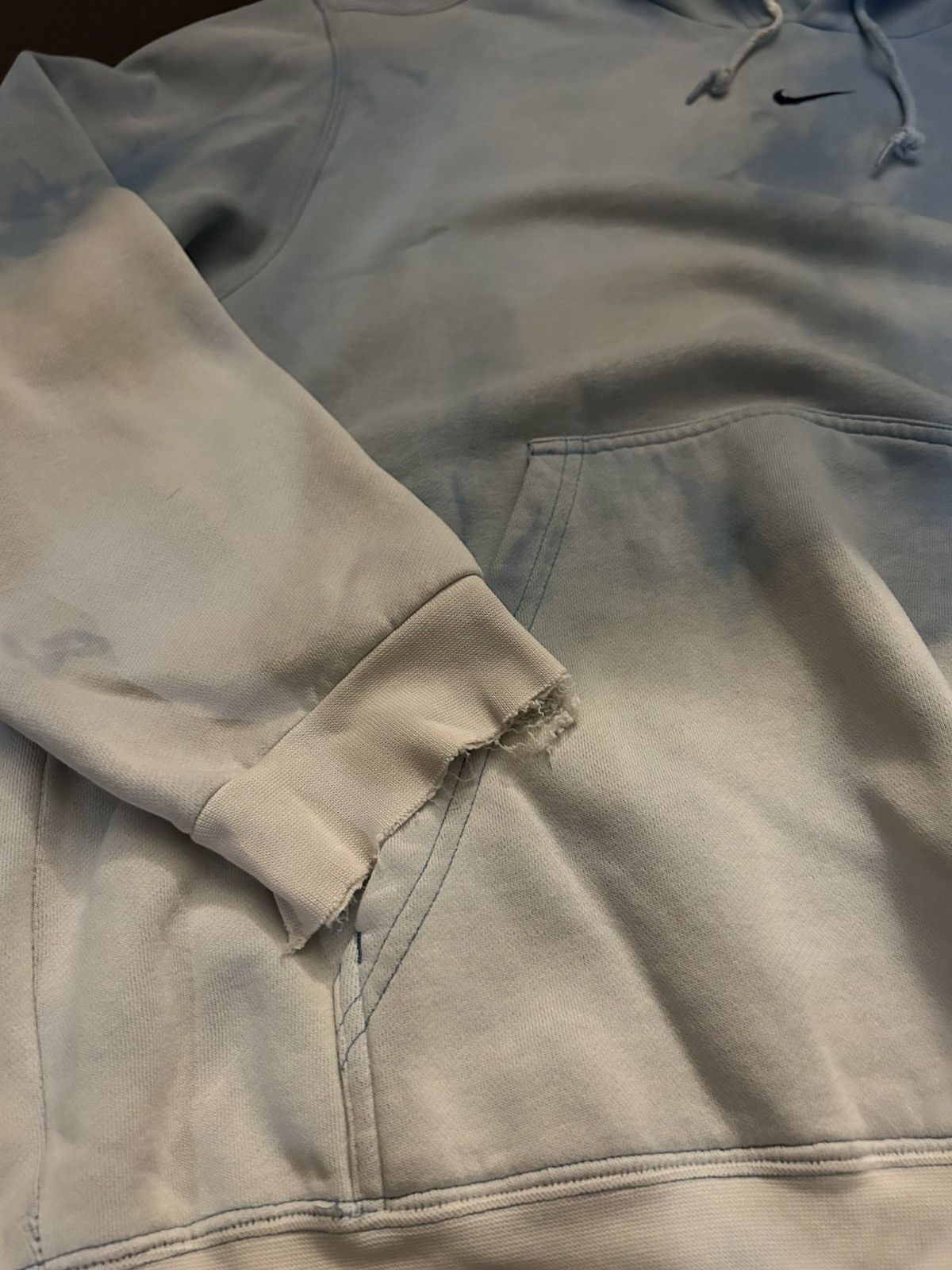 Nike Vintage Nike Centre Swoosh Pullover Hoodie - Sky Blue Size US L / EU 52-54 / 3 - 2 Thumbnail