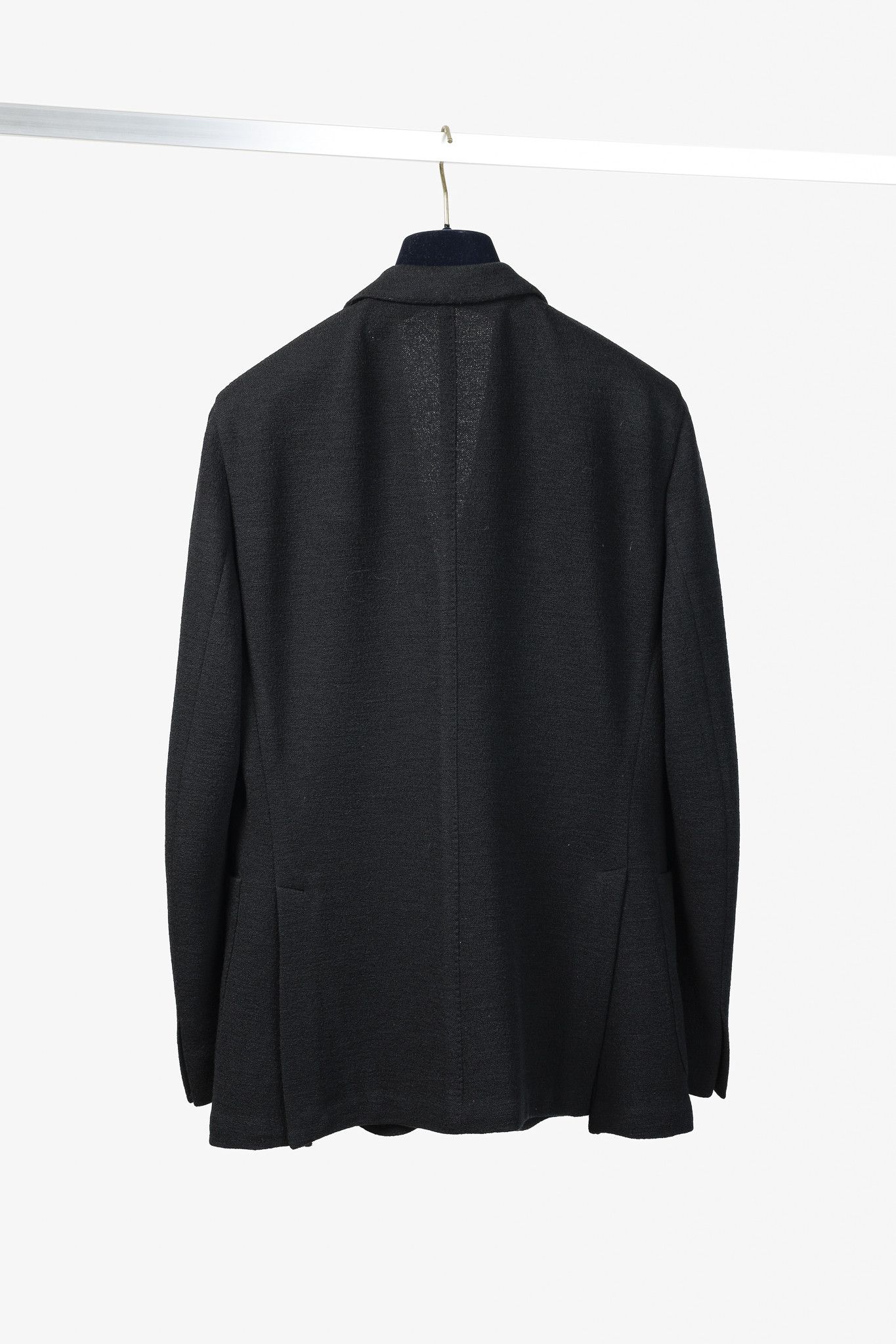Boglioli Boglioli Black Virgin Wool Knit K-Jacket Blazer Size 38R - 2 Thumbnail