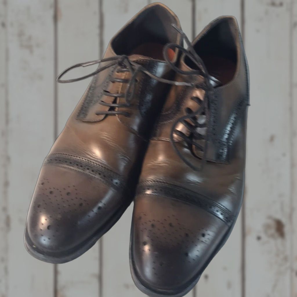 Tallia Talia Bonito Oxford Dress Shoes Mens 8.5M Brown Leather Lace Up Round Toe - Breathable, Lightweight, Lined Size US 8.5 / EU 41-42 - 1 Thumbnail