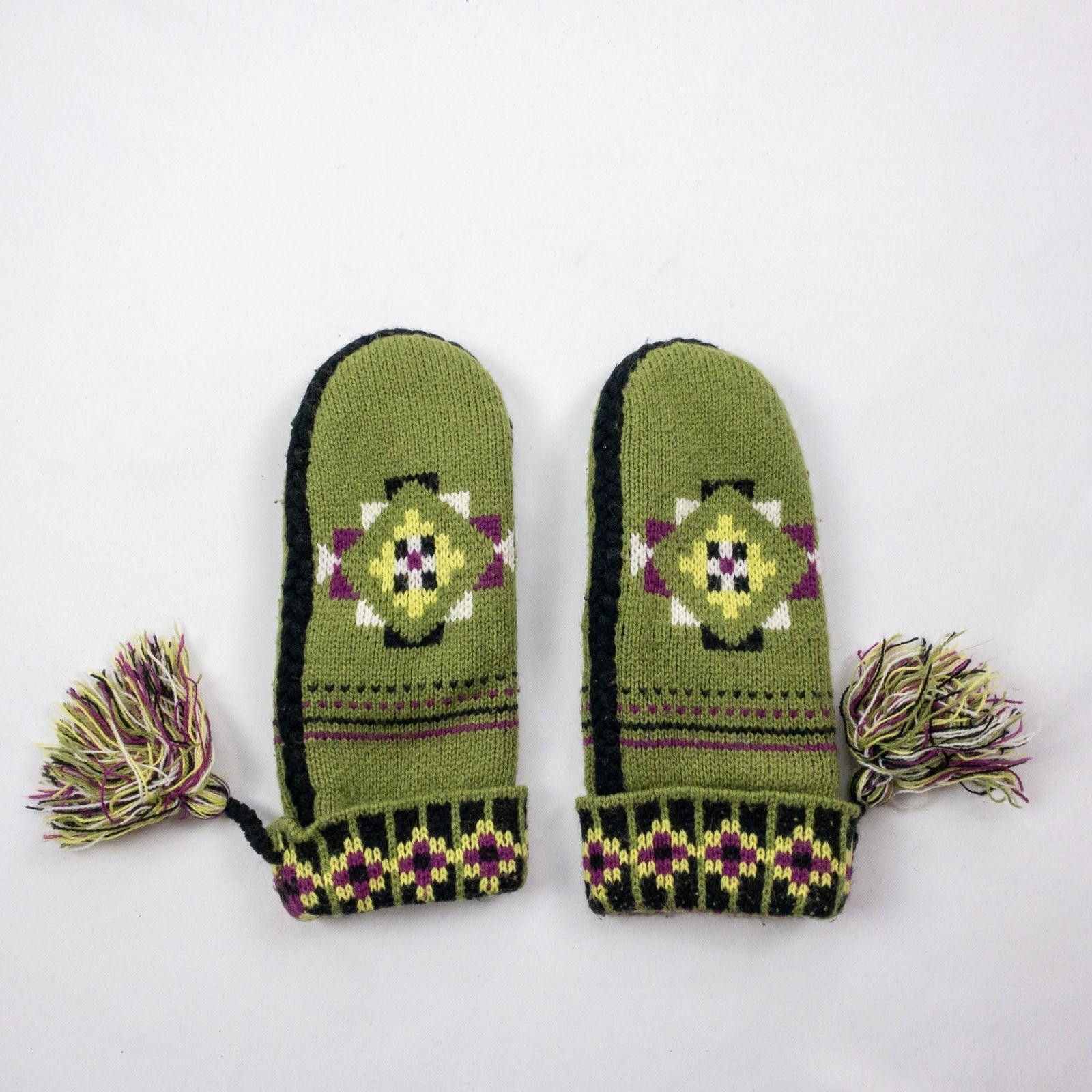 Other Anthropologie Green Patterned Mittens Womens One Size Size ONE SIZE - 1 Thumbnail