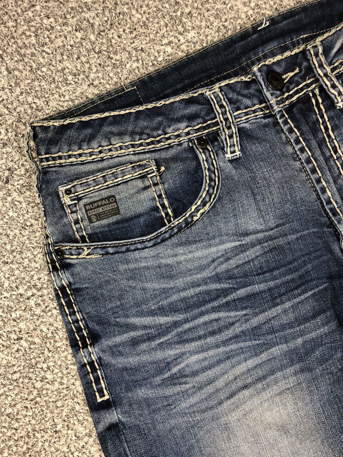 If Six Was Nine × Japanese Brand × Vintage Buffalo David Bitton Relaxed Straight Stretch Jeans Size US 35 - 5 Thumbnail