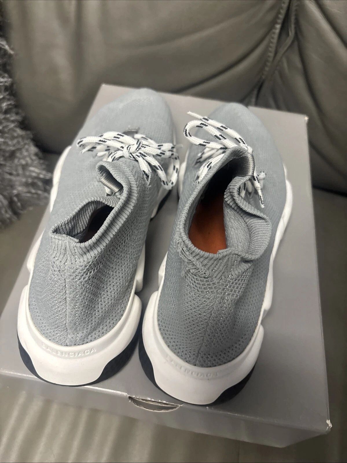 Balenciaga Balenciaga Unisex Speed Trainer Mid Lace Up 'Grey' Size US 11 / EU 44 - 4 Thumbnail