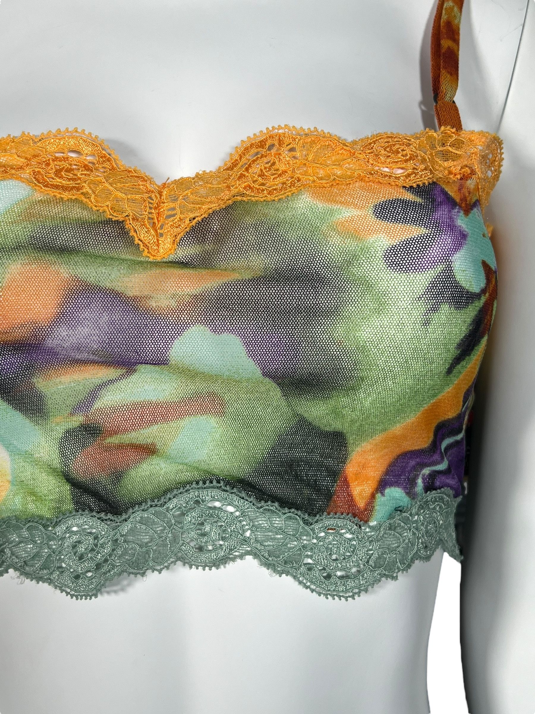 Jean Paul Gaultier Jean Paul Gaultier Floral Mesh Bralette with Lace Details Size M / US 6-8 / IT 42-44 - 6 Thumbnail