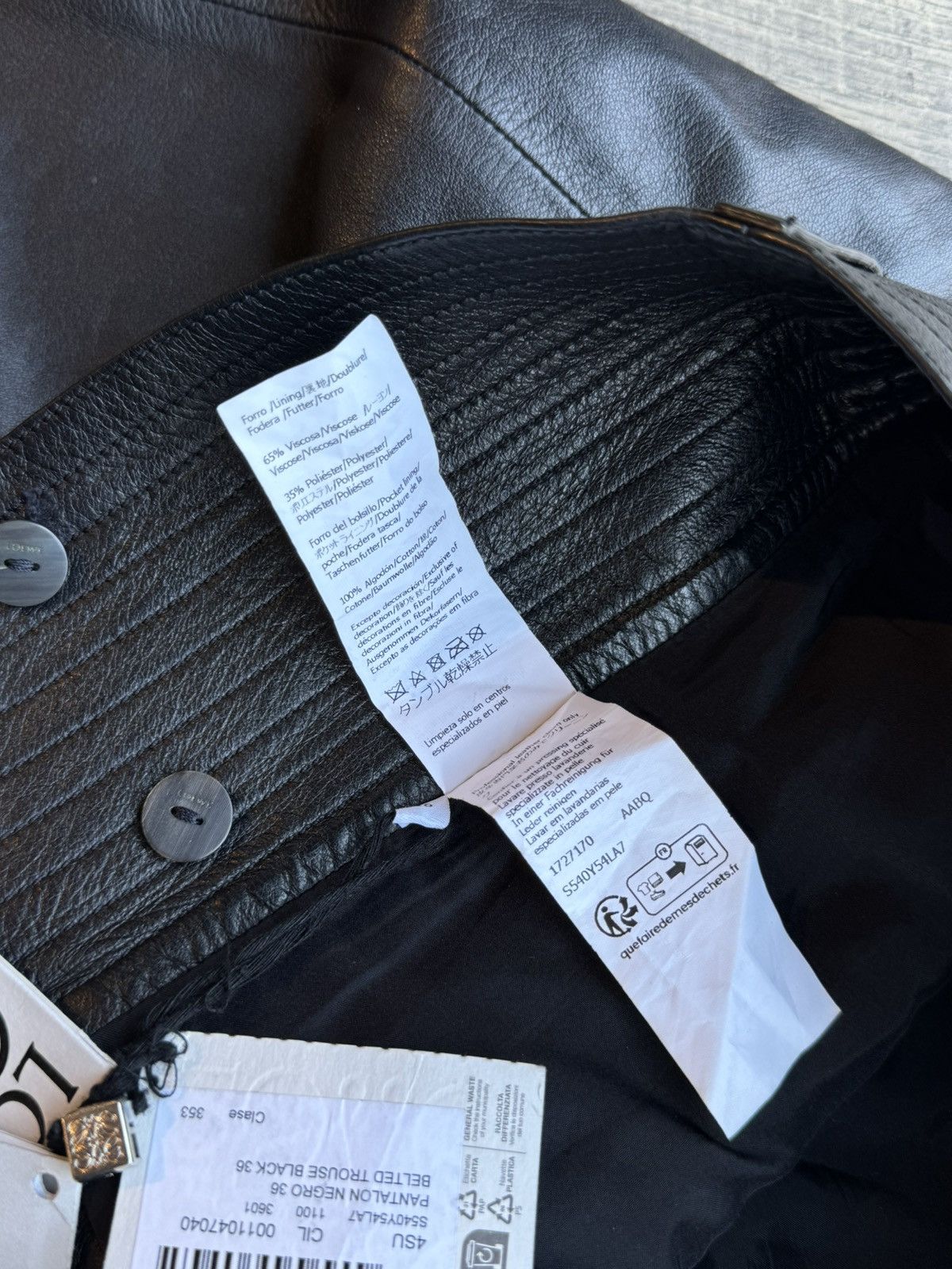 Loewe Loewe Black Lamb Skin Leather Pants New - 36 Size US 32 / EU 48 - 12 Thumbnail