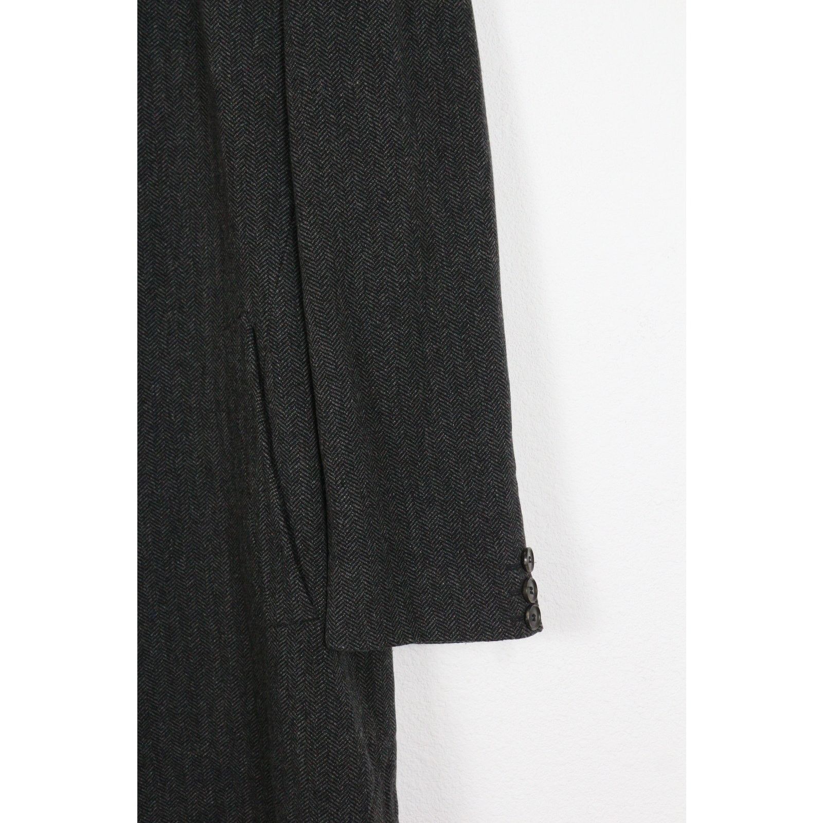 Hugo Boss Vintage Hugo Boss Herringbone Knit Wool Coat 90s Size US M / EU 48-50 / 2 - 2 Thumbnail