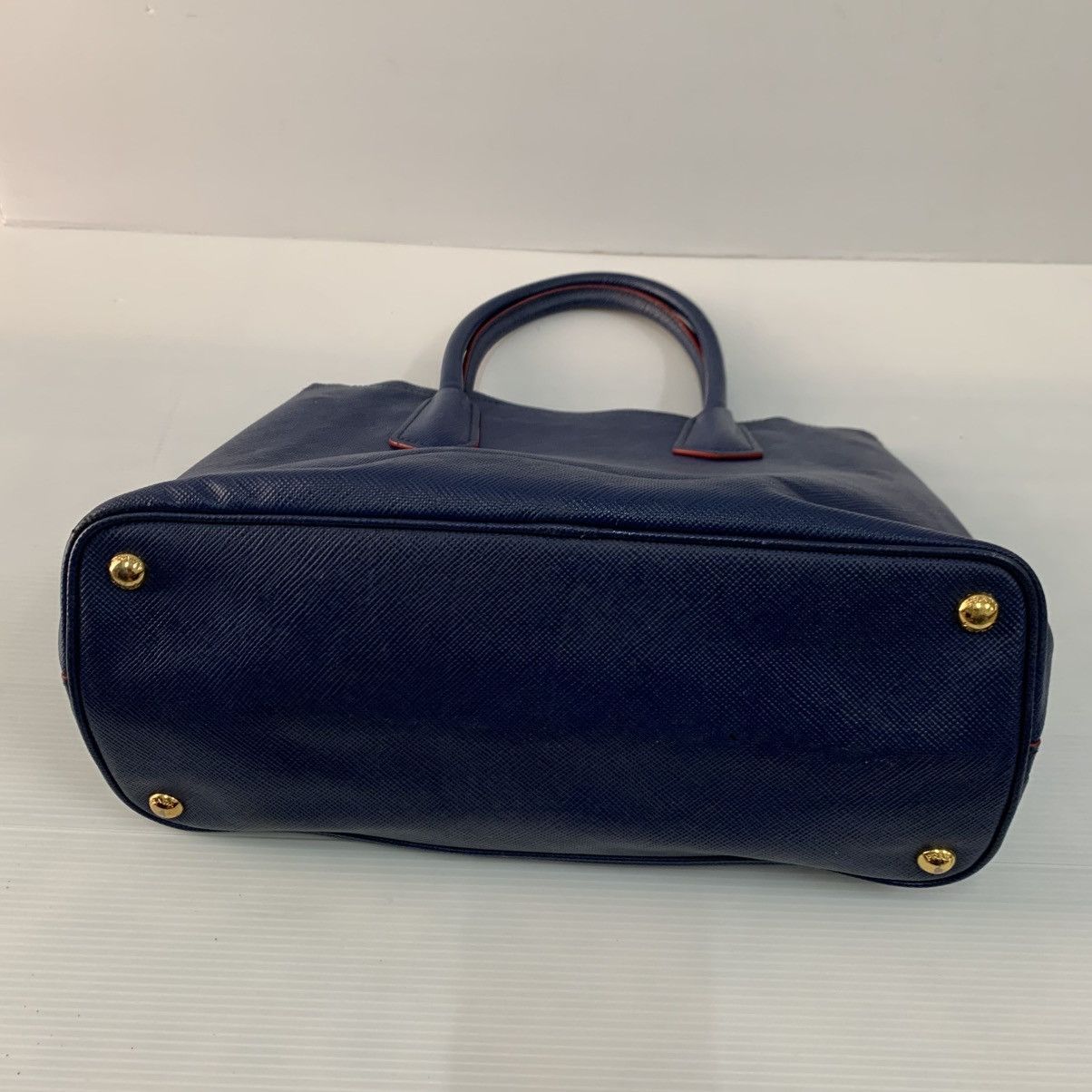 Prada Prada Leather Blue Shoulder Bag Size ONE SIZE - 5 Thumbnail