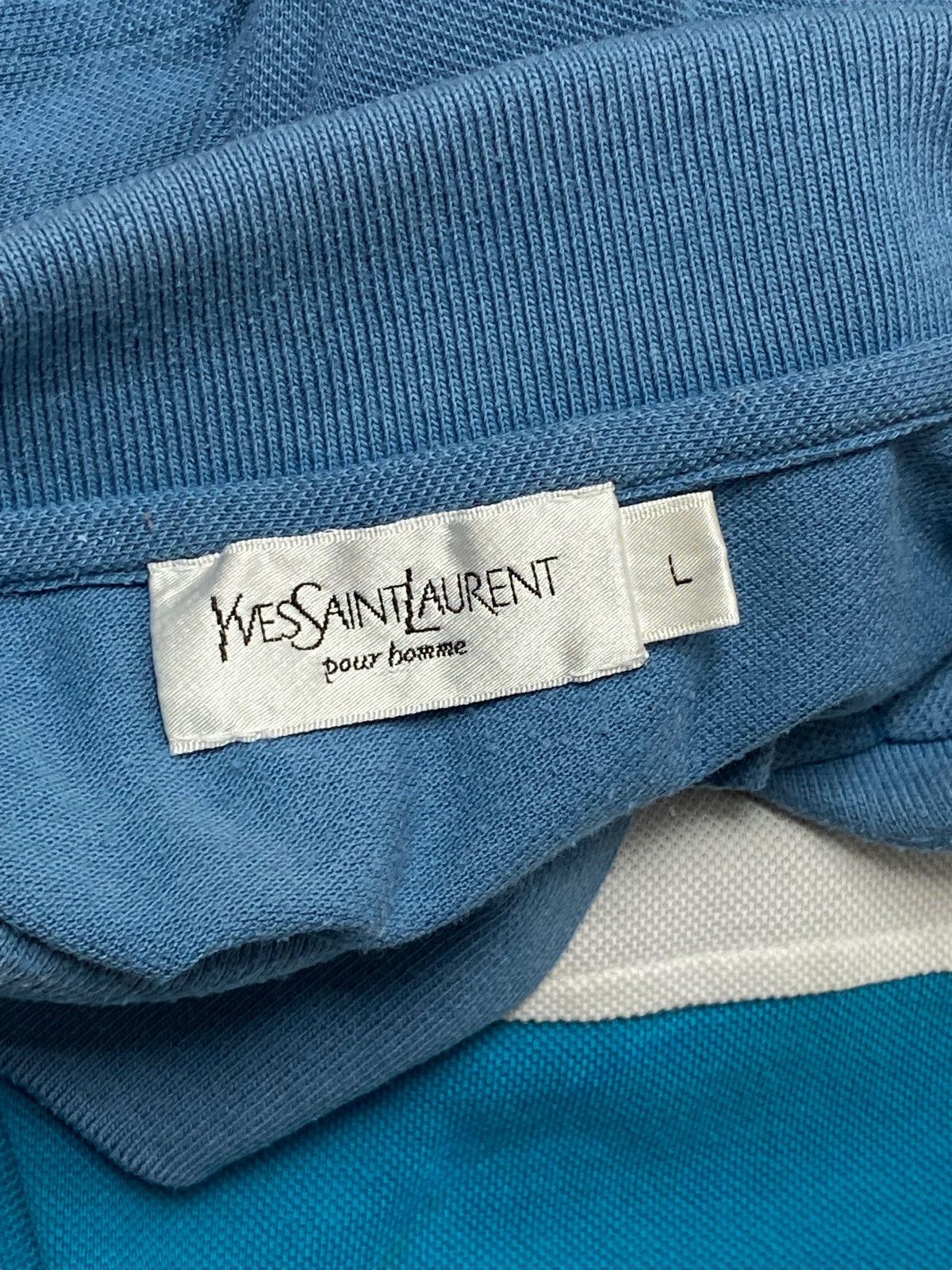Vintage Vintage YVES SAINT LAURENT Multi Coloured Polo Shirt Y2K Size US L / EU 52-54 / 3 - 3 Thumbnail