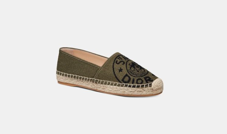 Dior o1w1db11024 Granville Espadrille in Khaki Size US 12 / IT 42 - 2 Thumbnail