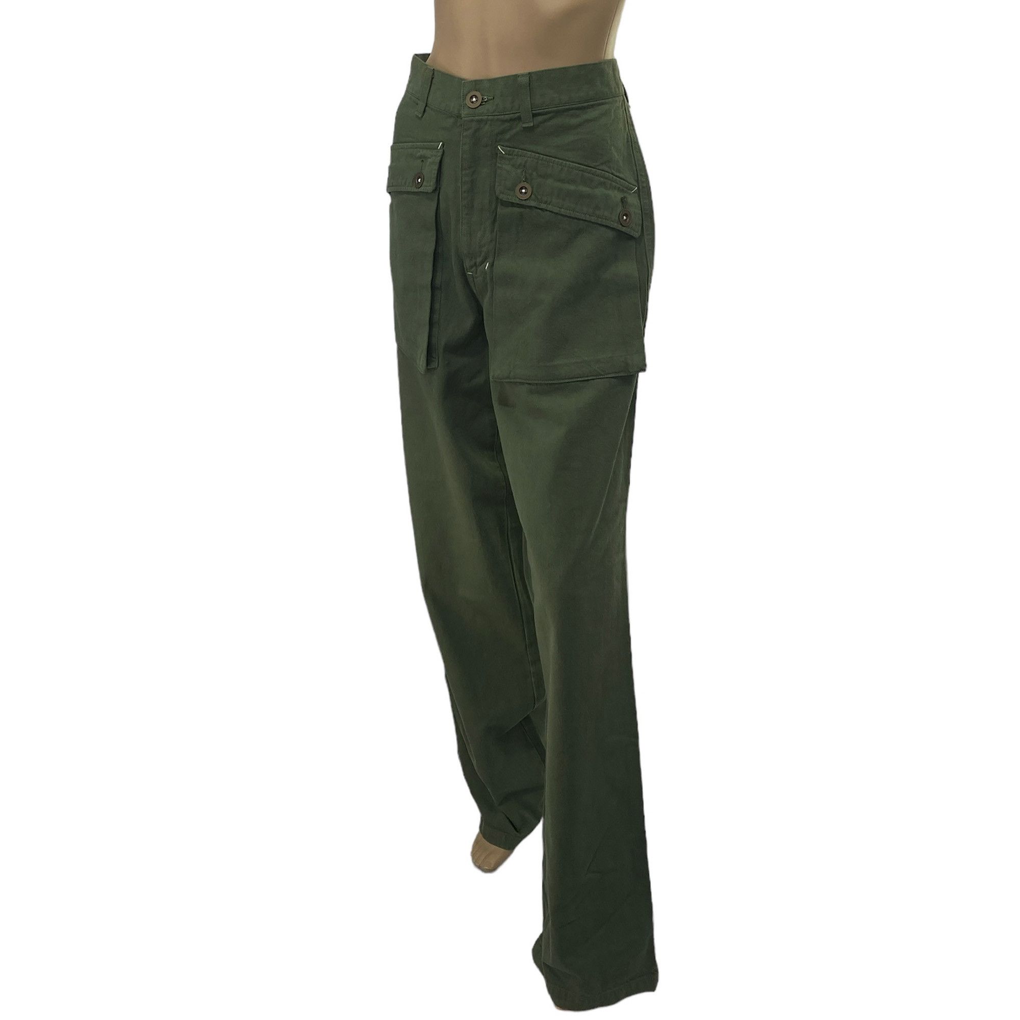 King Jonathan Rare Vintage Green Workwear Cargo Jeans Pants
