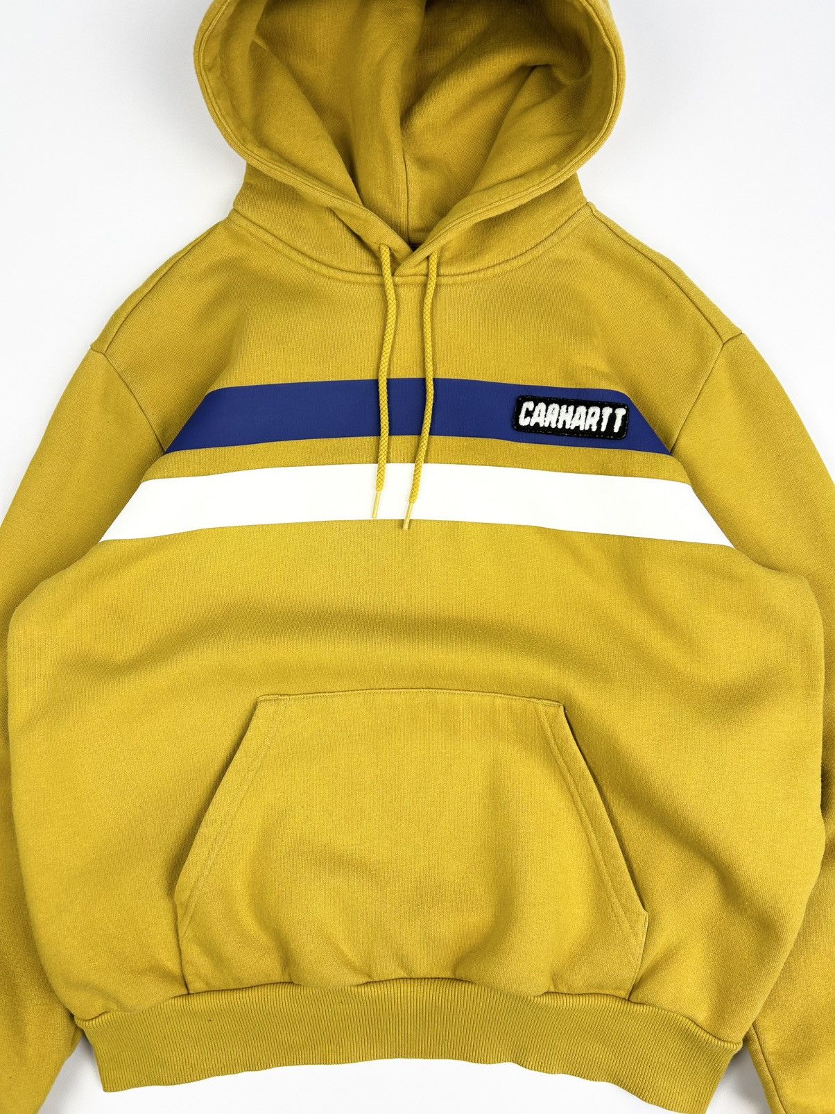 Carhartt × Carhartt Wip × Stussy Y2k Carhartt Wip YELLOW Hooded Borman Sweatshirt Size US S / EU 44-46 / 1 - 3 Thumbnail