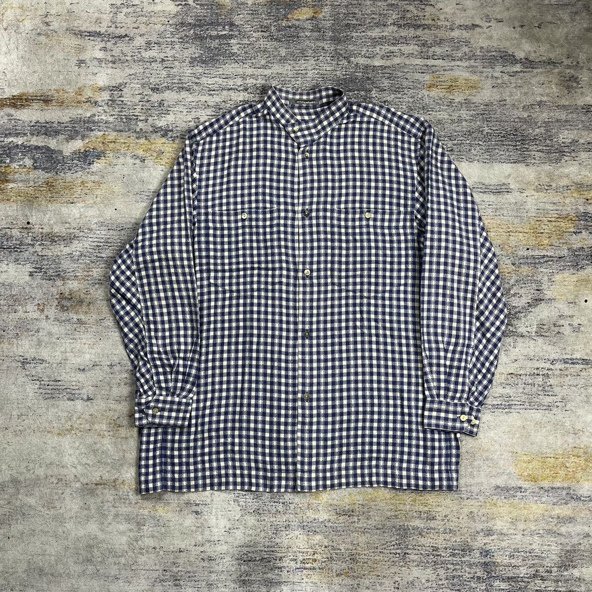 Issey Miyake × Japanese Brand Archive Vintage 80s Issey Miyake Men flannel shirt Size US M / EU 48-50 / 2 - 1 Thumbnail