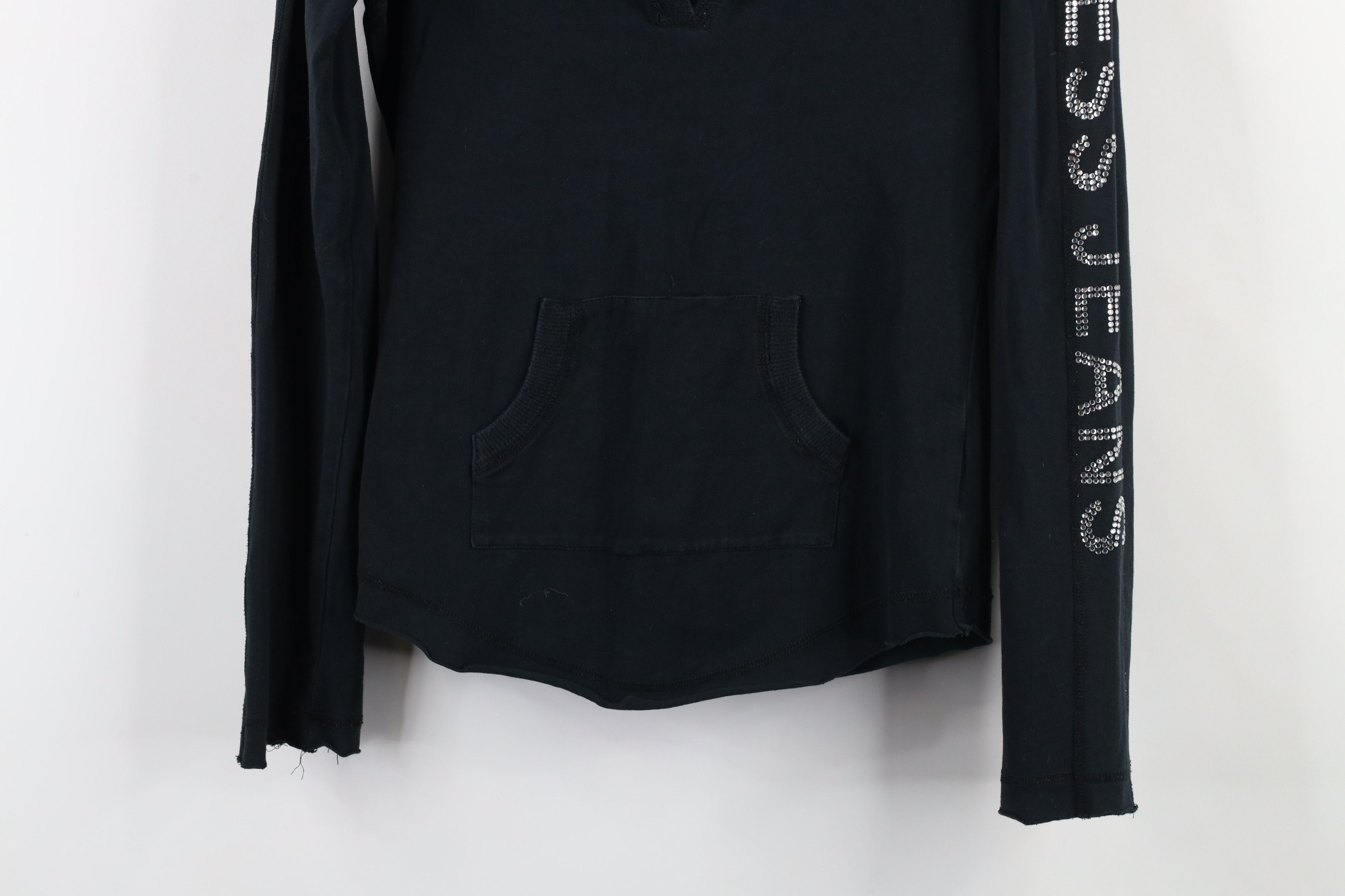 Guess × Vintage Vintage 90s Y2K Guess Cropped Babydoll Sequin Hoodie Size M / US 6-8 / IT 42-44 - 3 Thumbnail