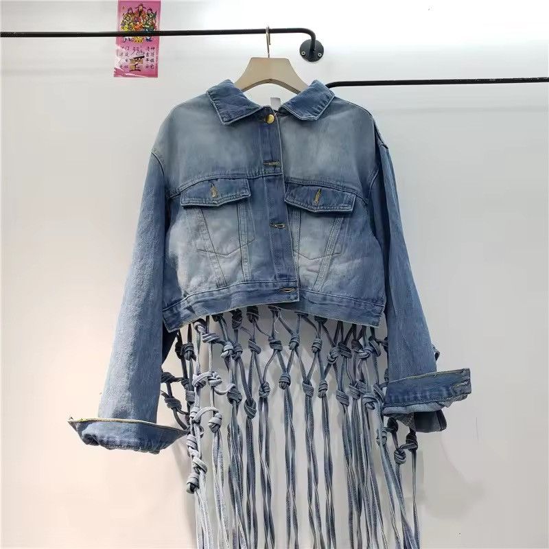 Designer Designer Streetwear Retro Cowboy Loose Denim Jacket Size M / US 6-8 / IT 42-44 - 5 Thumbnail