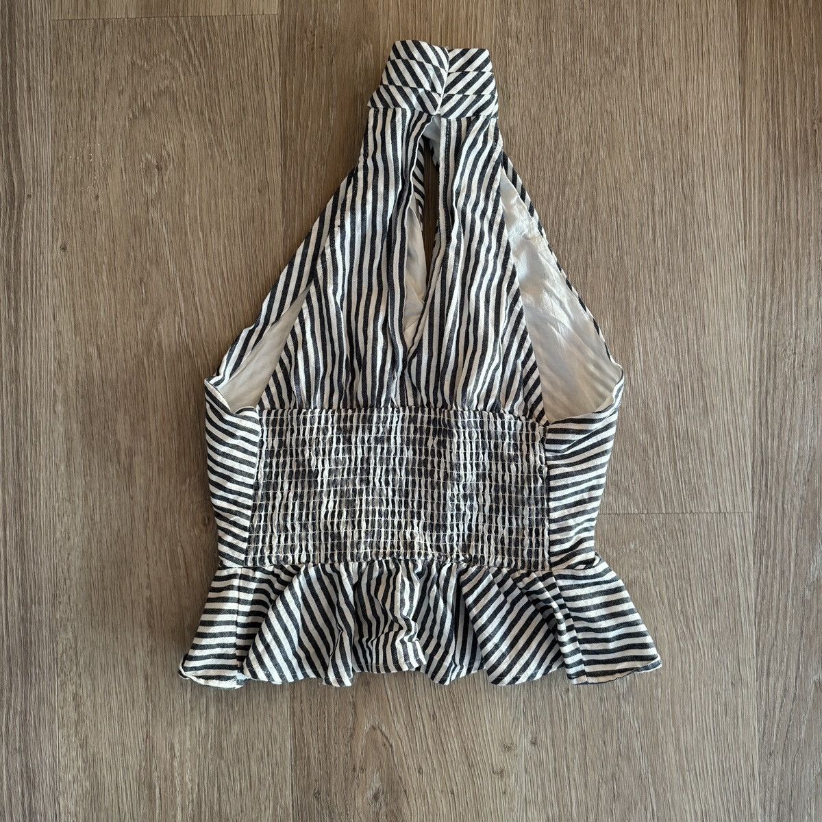 Steve Madden Steve Madden Kosta Top in Navy Stripe w/ Crisscross Neckline Size S / US 4 / IT 40 - 10 Thumbnail