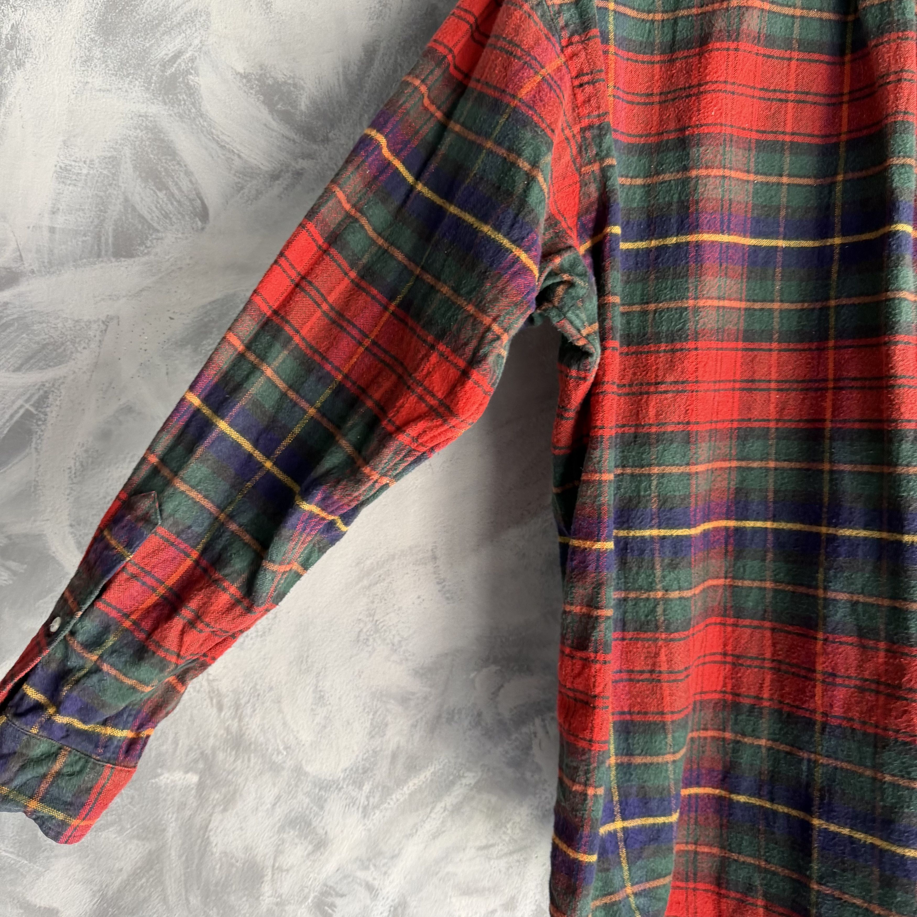 Polo Ralph Lauren Vtg Polo Ralph Lauren Button Down Shirt Tartan Plaid Flannel Size US XL / EU 56 / 4 - 6 Thumbnail