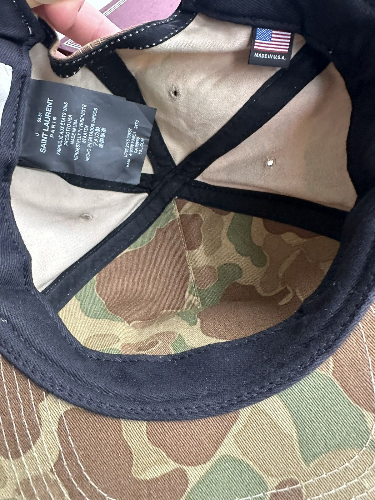 Yves Saint Laurent SS16 Grail Saint Laurent camouflage camo trucker hat cap Size ONE SIZE - 15 Thumbnail