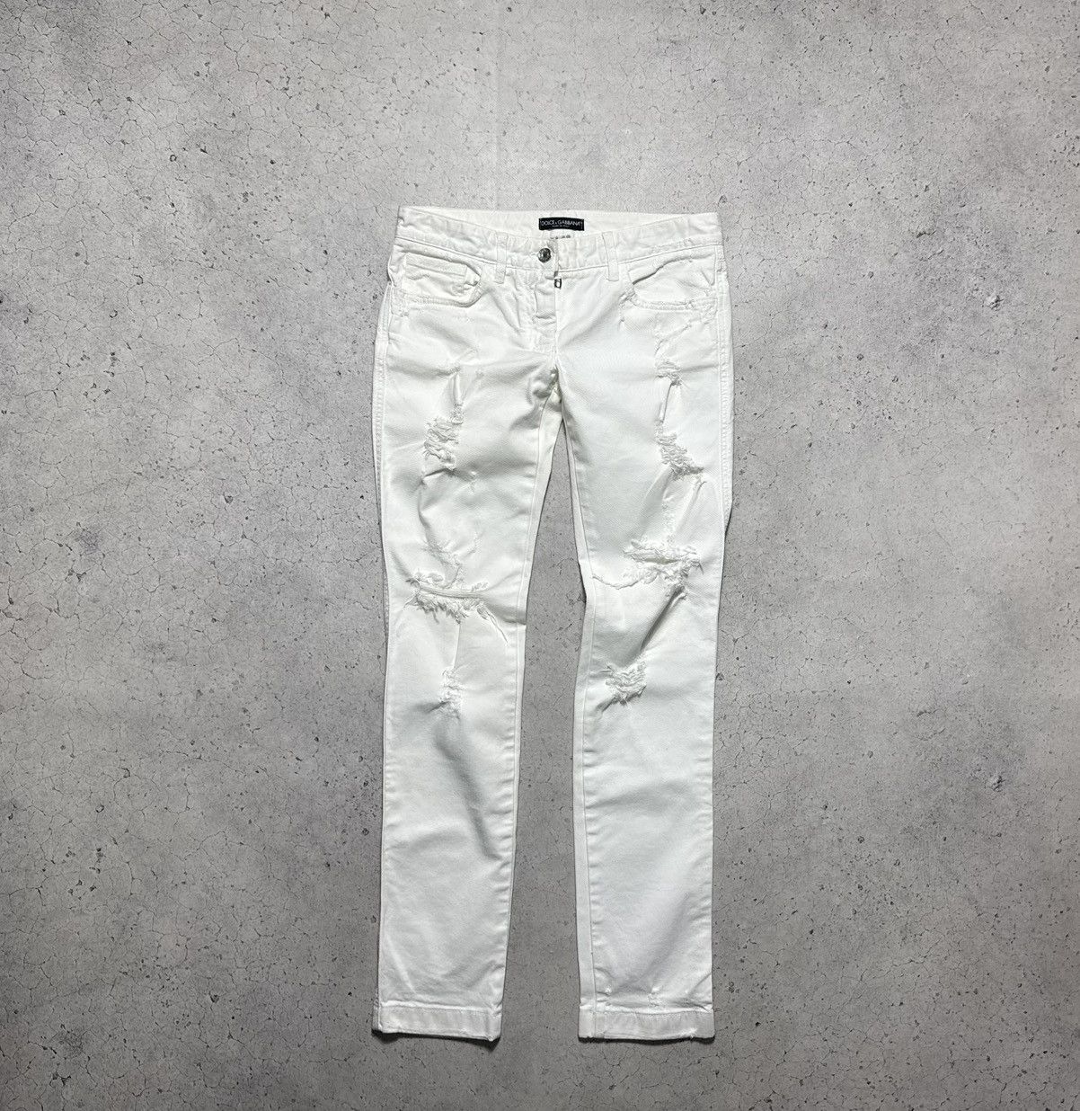 Dolce & Gabbana Dolce & Gabbana DG Luxury White Denim Jeans Size 42 Size 28" / US 6 / IT 42 - 2 Thumbnail
