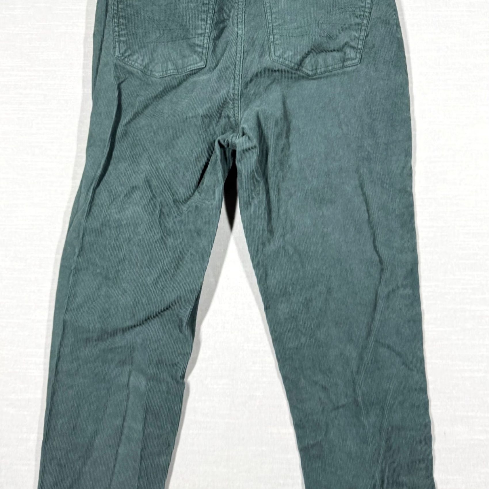 American Eagle Outfitters American Eagle Pants Womens Green Corduroy Skinny Ankle Stretch Y2K Casual 0 Size 25" / US 0 / IT 36 - 7 Thumbnail