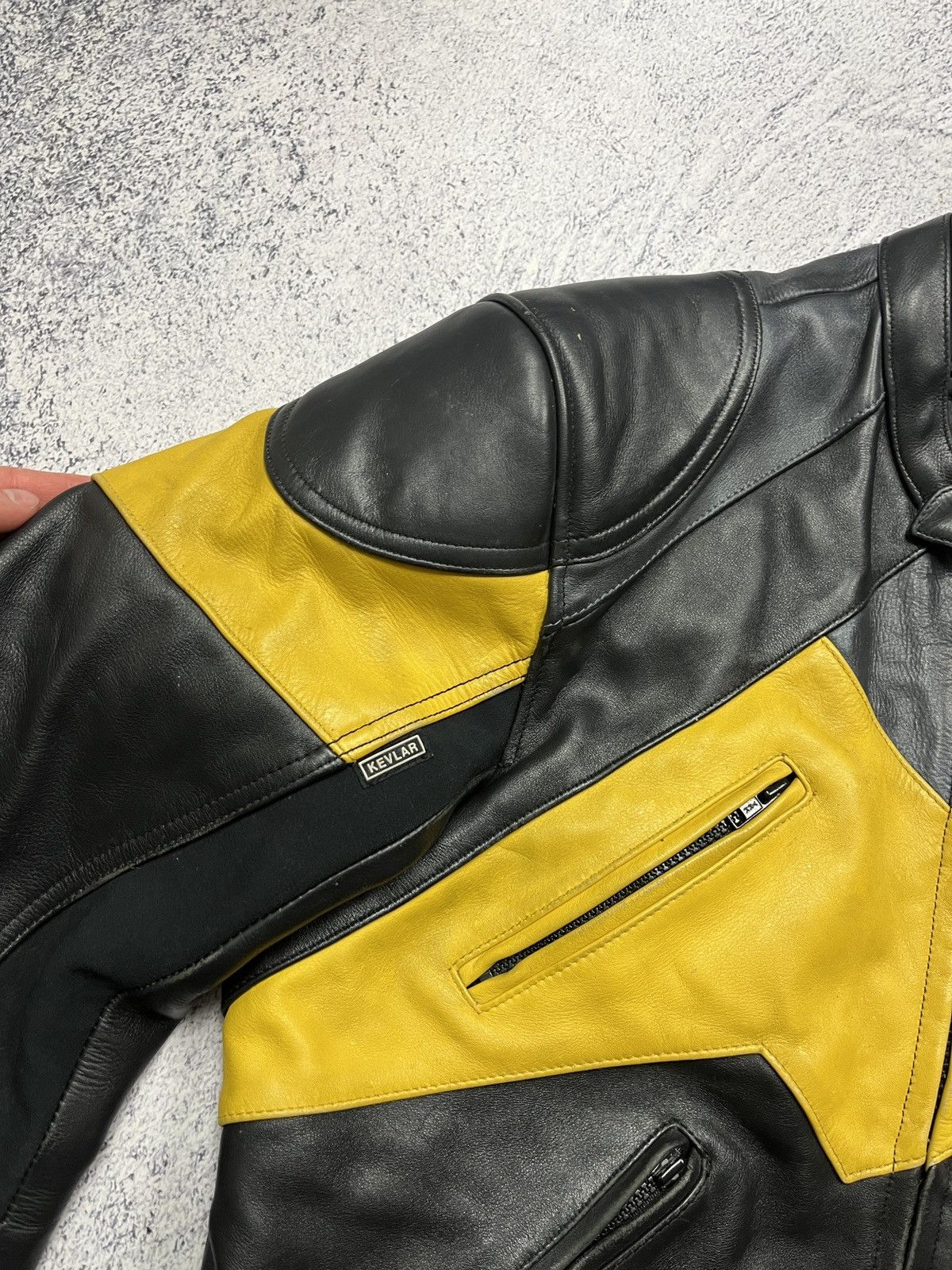 Genuine Leather Richa Black Moto Leather Jacket Vintage Racing Bike Size US S / EU 44-46 / 1 - 9 Thumbnail