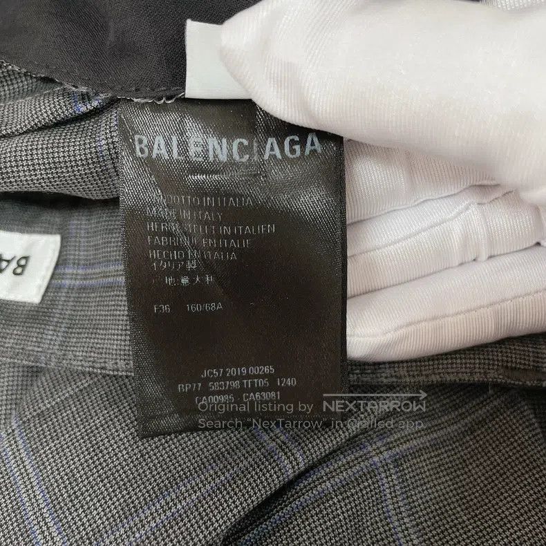 Balenciaga Balenciaga Gray Plaid Pants, Size 36 Size US 36 / EU 52 - 7 Thumbnail