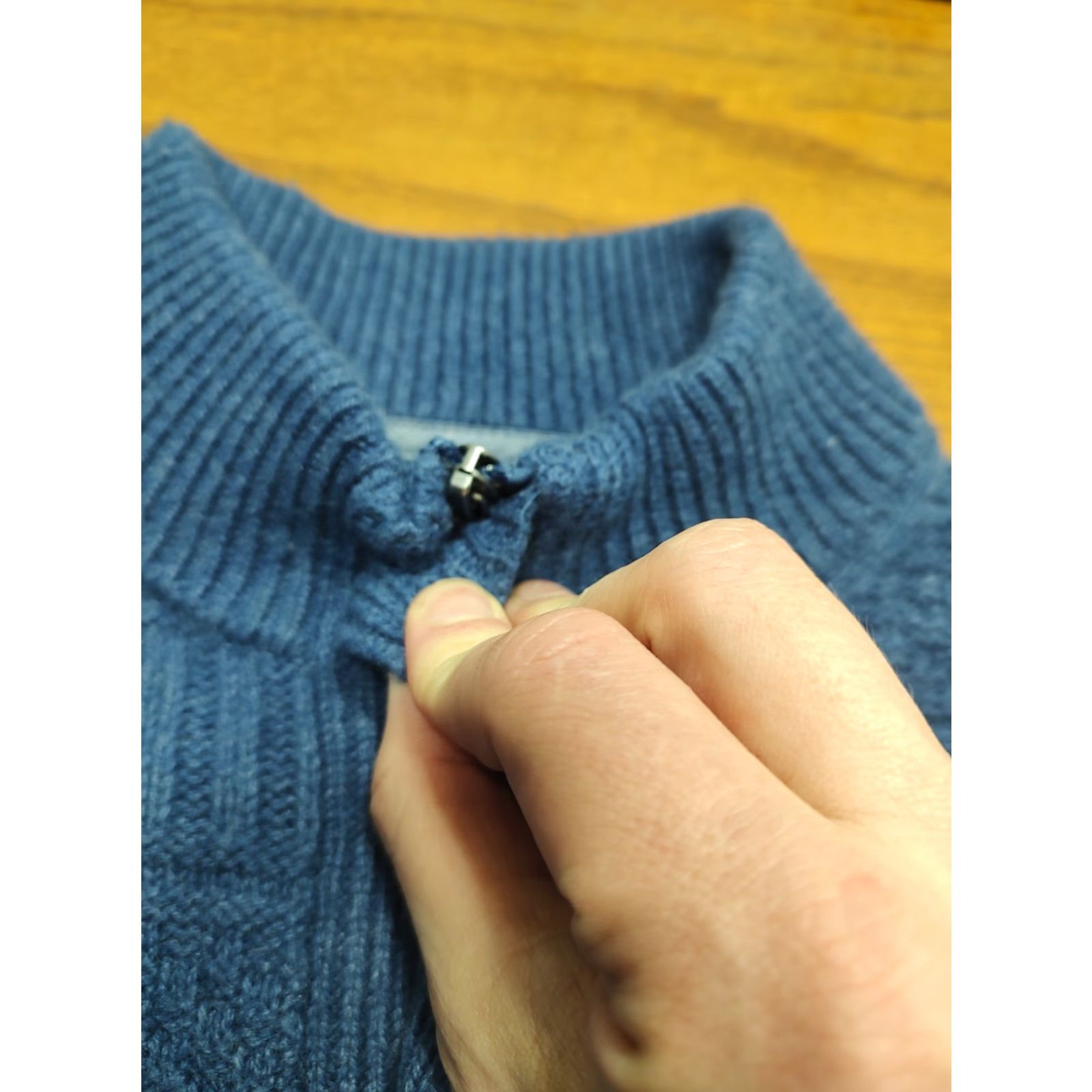 Vintage Jos A Bank 1905 Merino Wool Blend Knit Sweater 1/4 Zip Mens XL Blue Size US XL / EU 56 / 4 - 5 Thumbnail