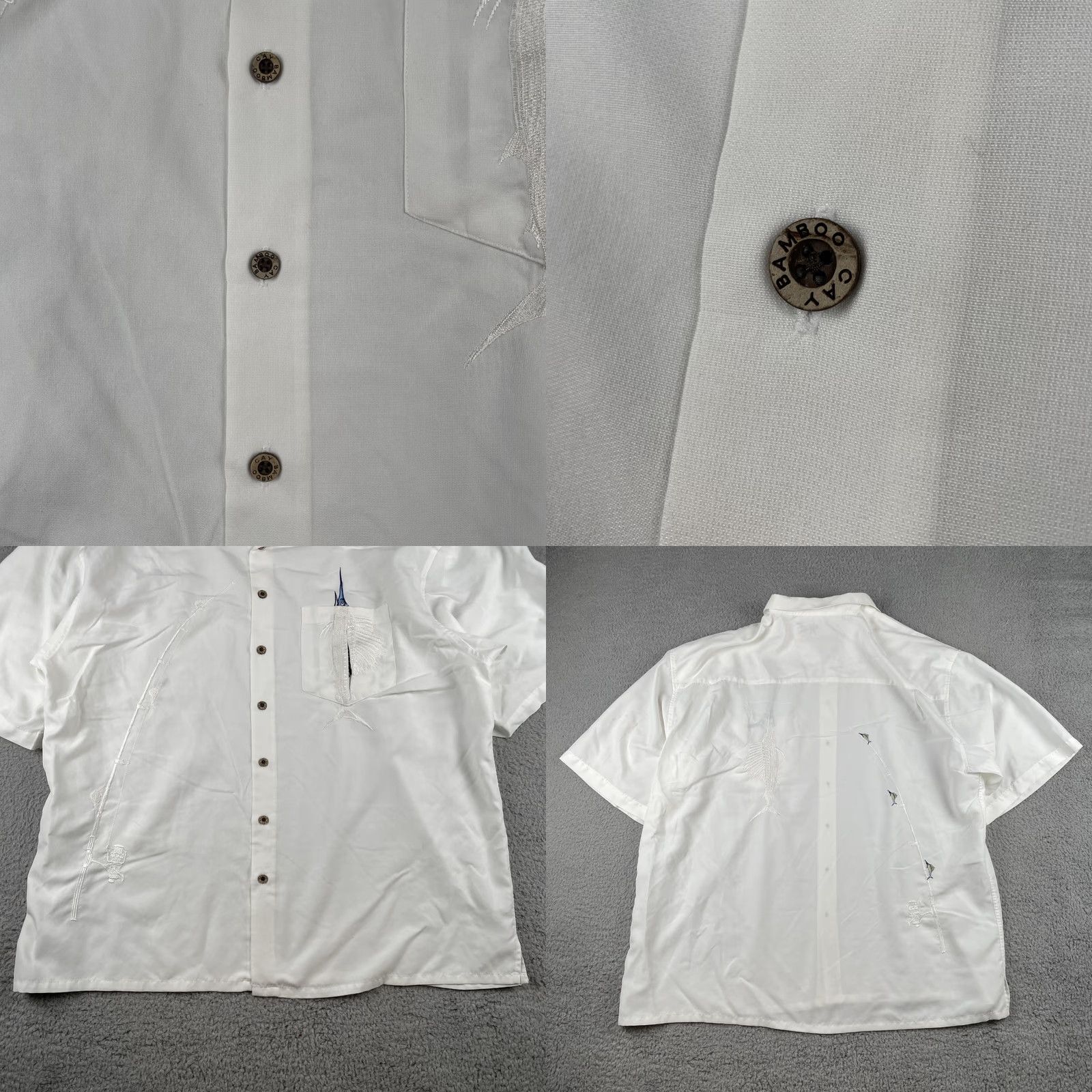 Vintage Bamboo Cay Men’s 3XL White Button-Up Embroidered Merlin Fish Beach Resort EUC Shirt Mens 3XL White Button-Up Embroidered Merlin Fish Beach Resort EUC Size US XXL / EU 58 / 5 - 9 Thumbnail
