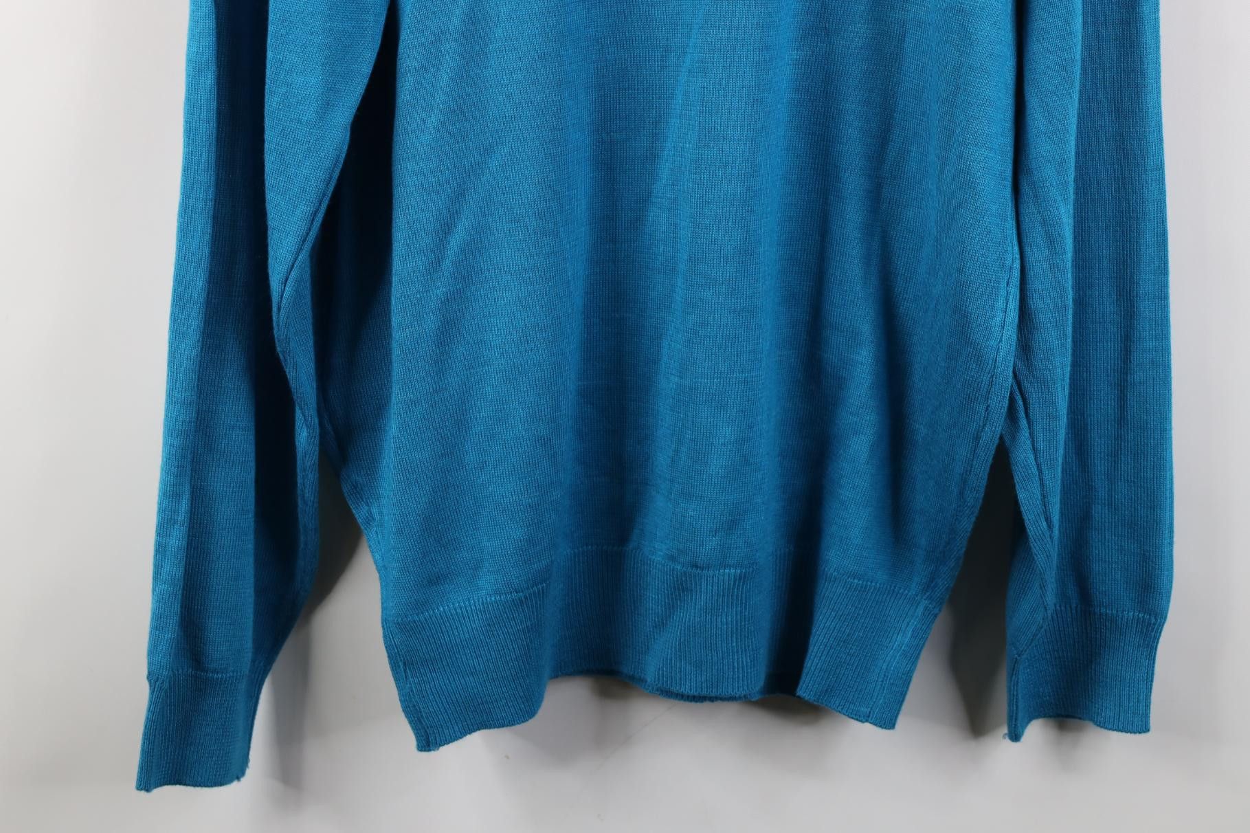 Vintage Deadstock Vintage 90s Y2K Streetwear Mock Neck Sweater Blue Size US M / EU 48-50 / 2 - 13 Thumbnail