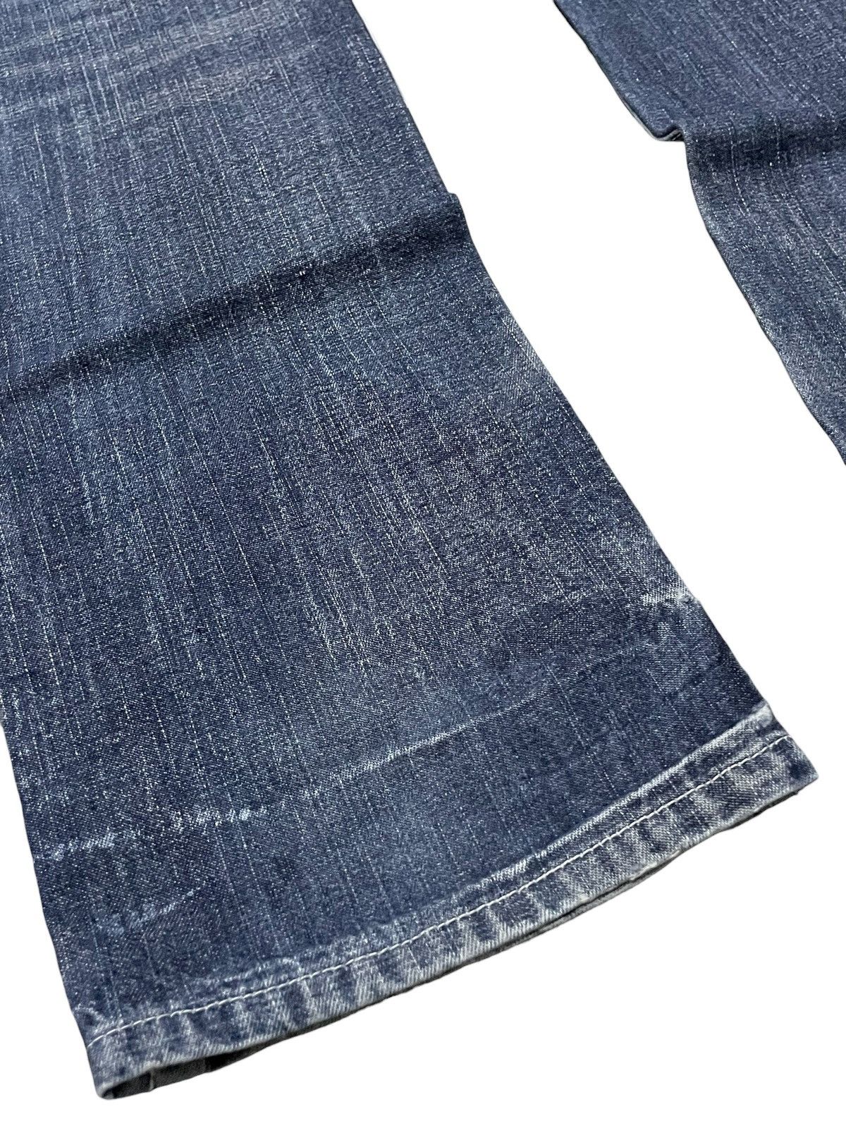 If Six Was Nine × LOWBOX × Le Grande Bleu (L.G.B.) Lowbox Japan Cracked Shadow Wash Straight Jeans Size US 30 / EU 46 - 16 Thumbnail