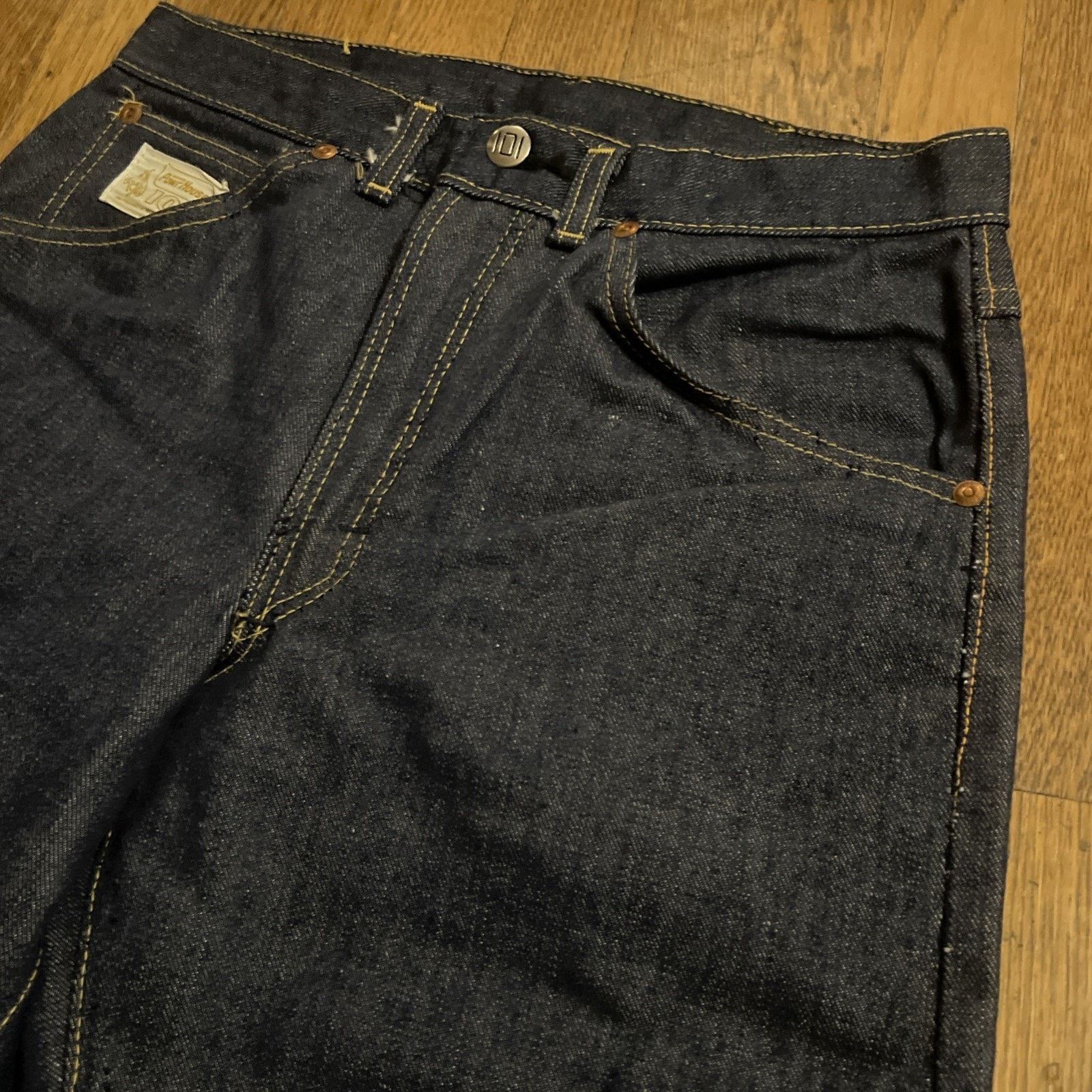 Original Montgomery Vintage 50s Montgomery Ward Deadstock 101 Jeans Selvedge Size US 28 / EU 44 - 13 Thumbnail