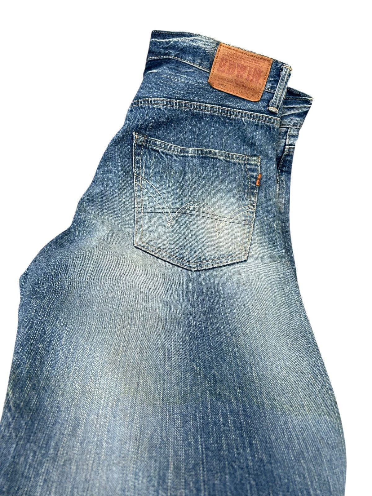 Edwin VINTAGE EDWIN 505Z SELVEDGE DISTRESSED DENIM JEANS Size US 36 / EU 52 - 5 Thumbnail