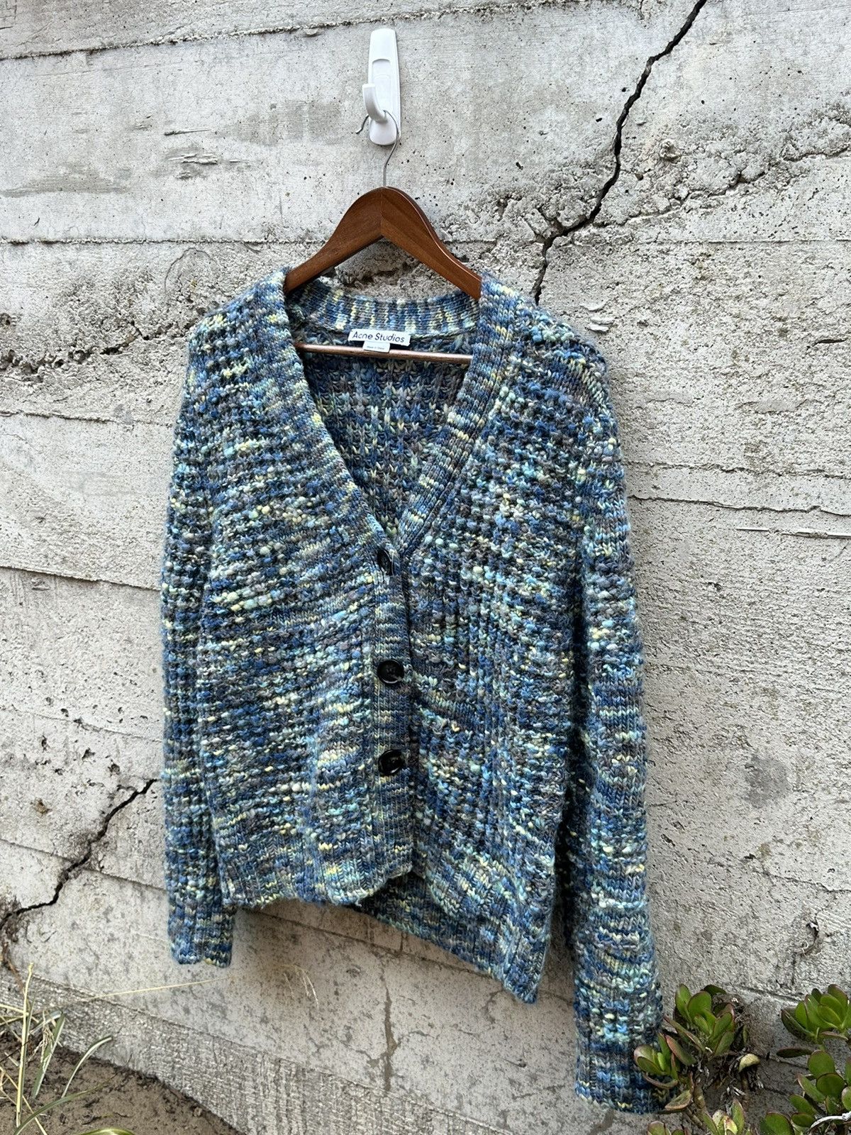 Acne Studios RARE GRAIL Acne Studios melange multi knit cardigan 