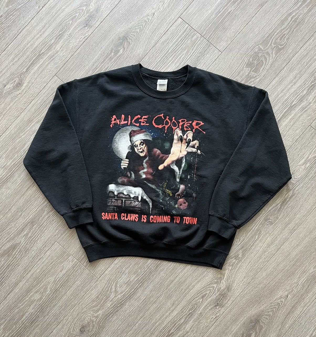Band Tees × Vintage Vintage Alice Cooper Band Sweatshirt Size US L / EU 52-54 / 3 - 1 Thumbnail