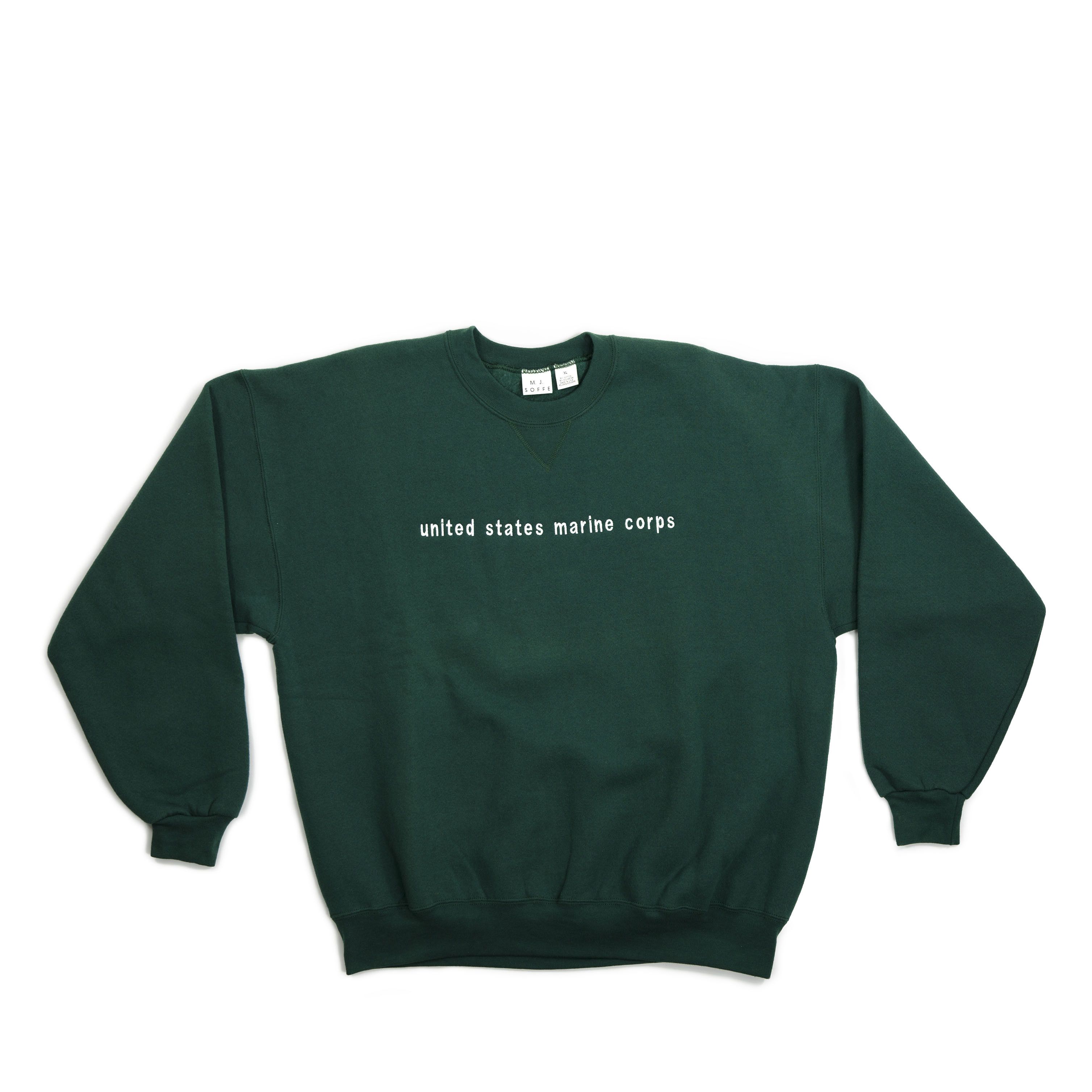 image of USMC x Vintage 1990's United States Marine Corps Crewneck in Green, Men's (Size XL)