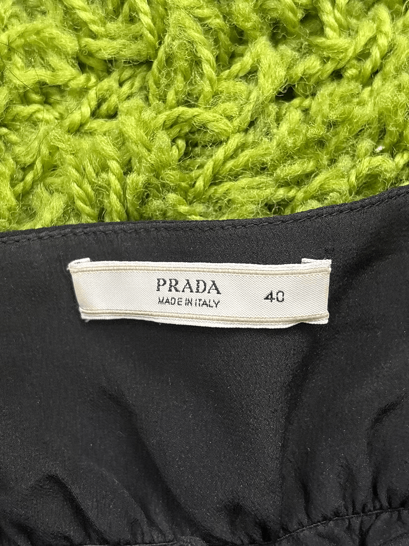 Prada SS2009 Ruched Leather/Silk Mini Dress Size S / US 4 / IT 40 - 7 Thumbnail