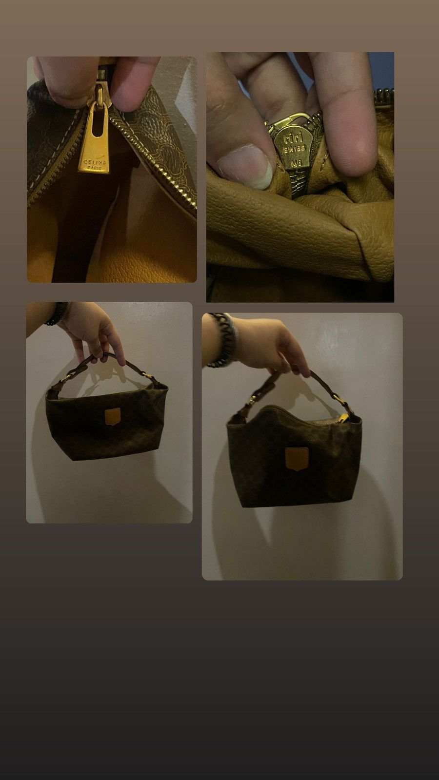 Celine × Vintage Celine Macadam Triomphe Pochette Handbag Size ONE SIZE - 5 Thumbnail