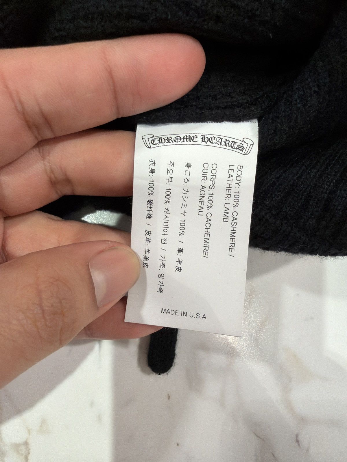 Chrome Hearts Chrome Hearts Cashmere Leather Patch Black Hoodie Size US M / EU 48-50 / 2 - 6 Thumbnail
