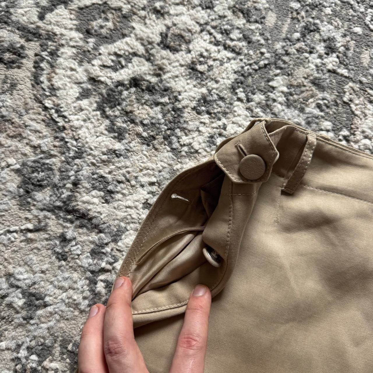 Hermes Hermes Vintage Mid Length Beige Cotton Skirt 40 Size 28" / US 6 / IT 42 - 11 Thumbnail