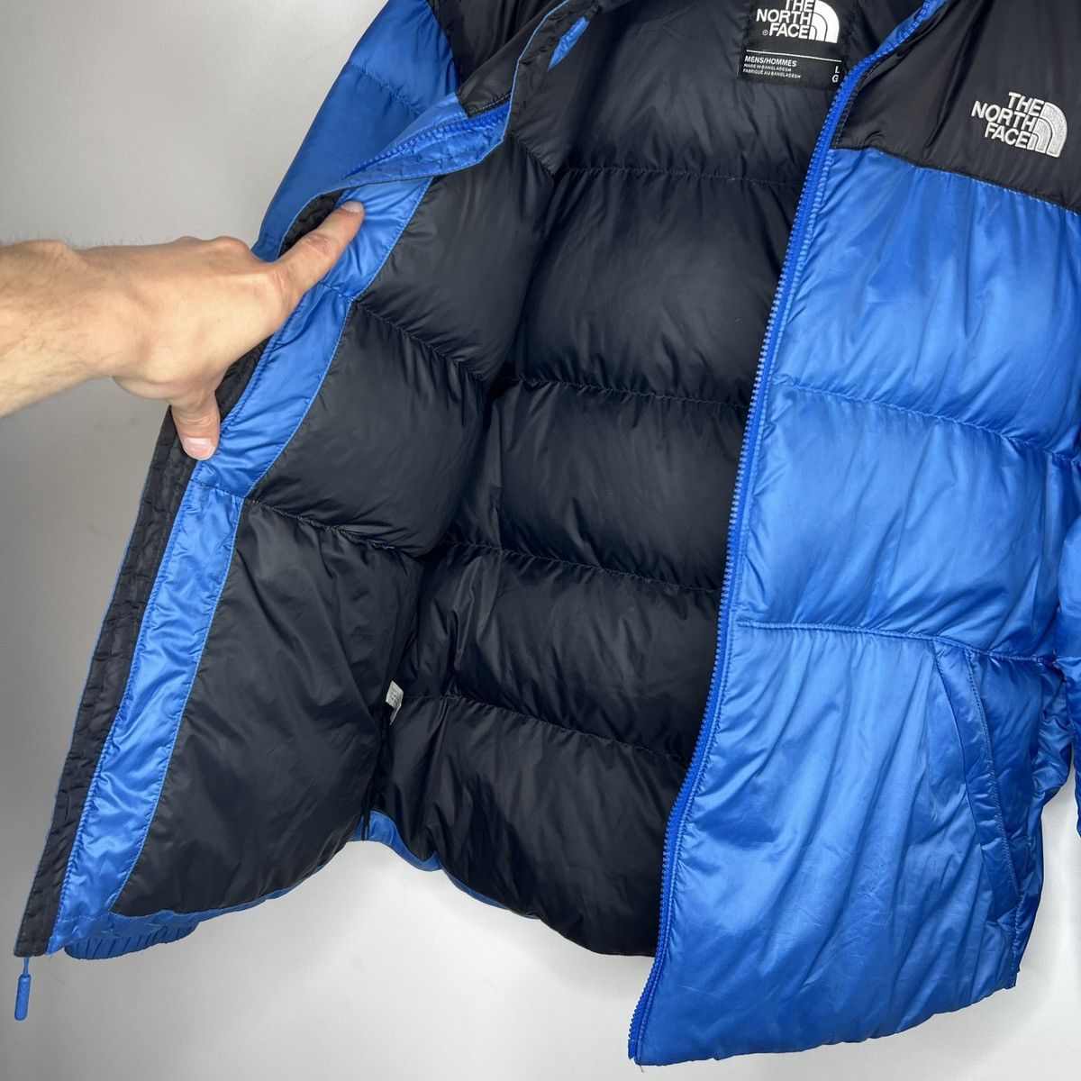 The North Face The North Face Nuptse 700 Blue Logo Puffer Down Jacket Size US L / EU 52-54 / 3 - 13 Thumbnail