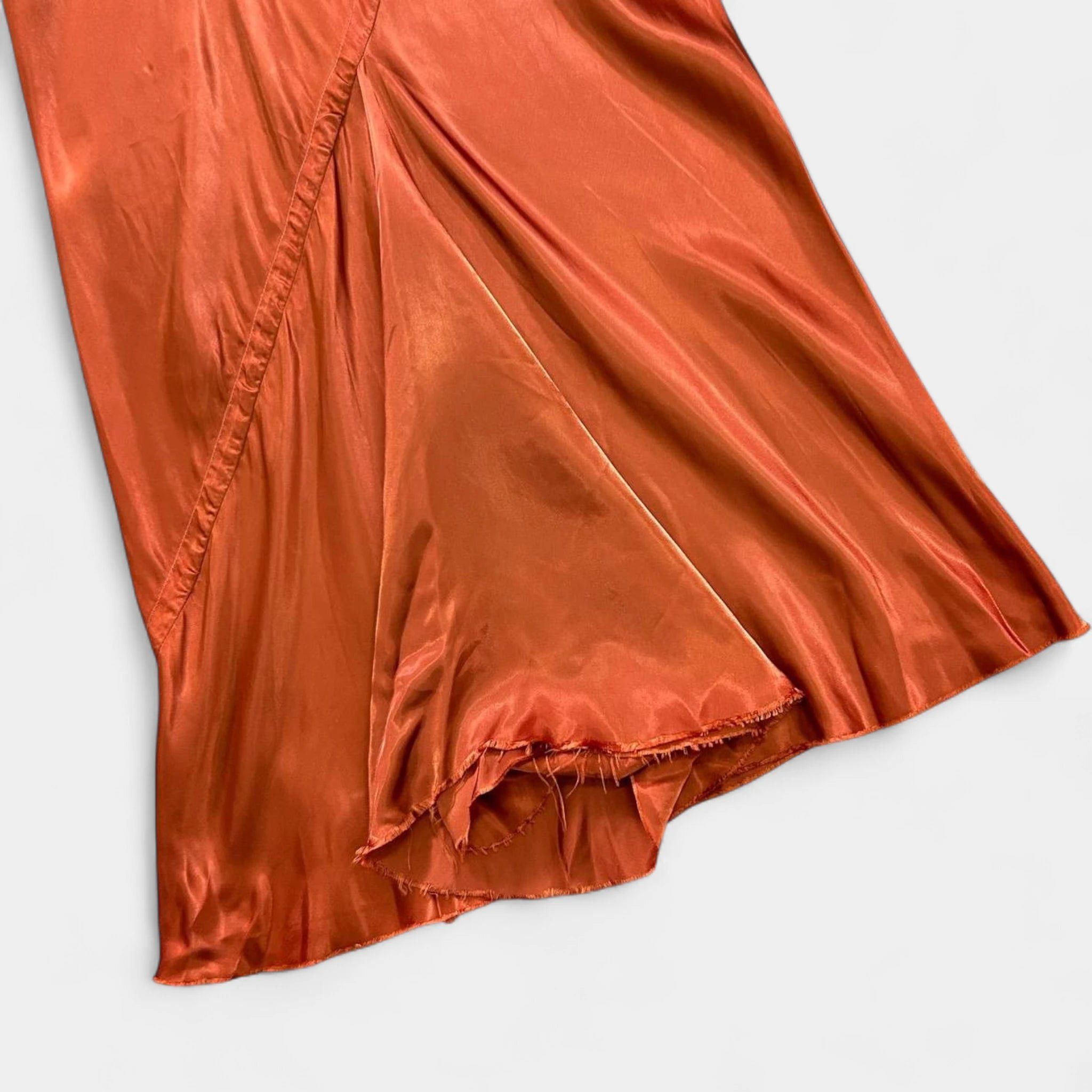 Rick Owens Rick Owens Sisyphus FW18 Orange Silk Tube Skirt Size 29" - 6 Thumbnail