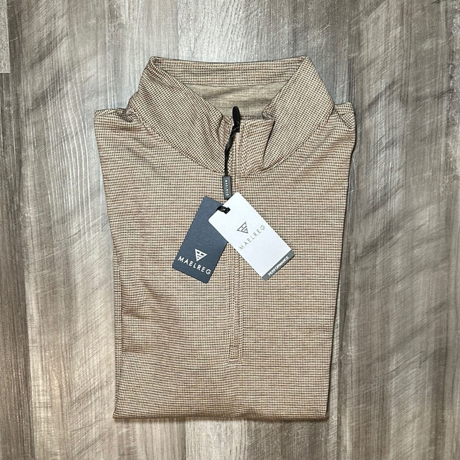 Other MAELREG Houndstooth Quarter Zip Performance Pullover - Small Size US S / EU 44-46 / 1 - 1 Thumbnail