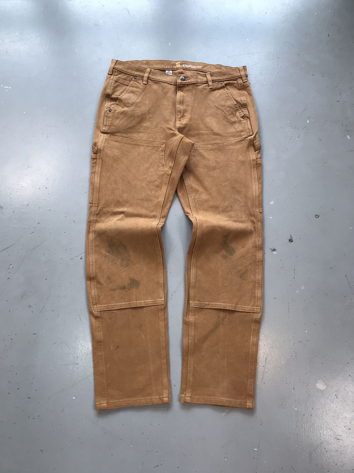 Carhartt × Vintage Vintage Carhartt b136 BRN double knee denim Size US 35 - 1 Thumbnail