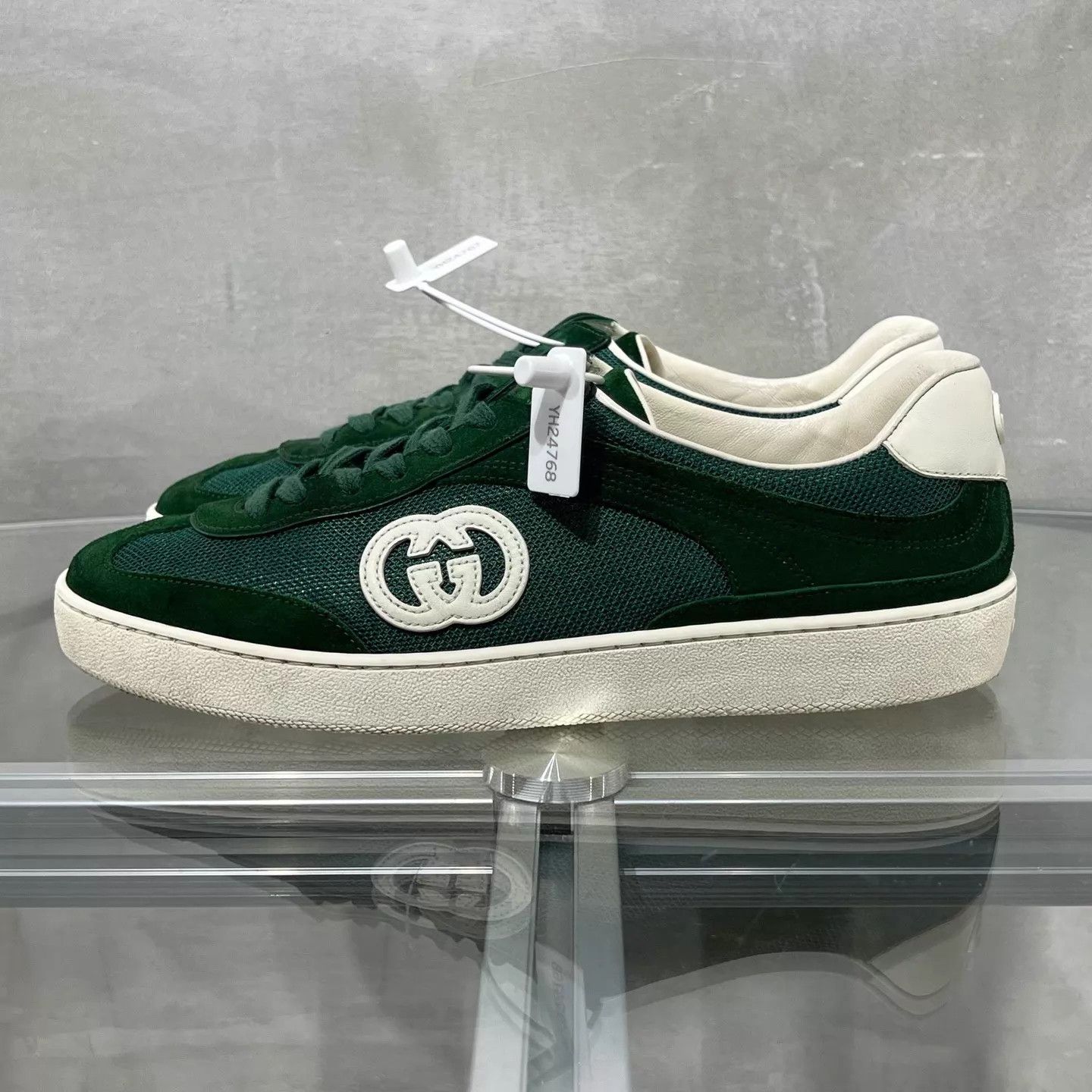 Gucci Gucci Interlocking Decon Sneakers White Green UK6/40 Size US 7 / EU 40 - 3 Thumbnail